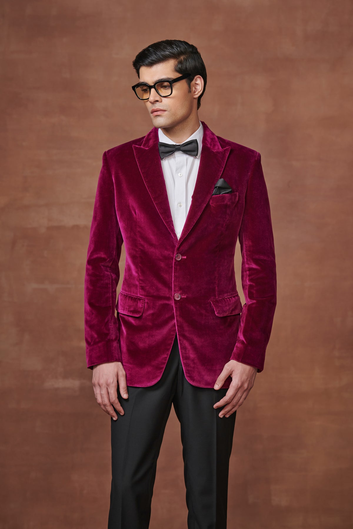 Regal Bordeaux Velvet Tuxedo Jacket