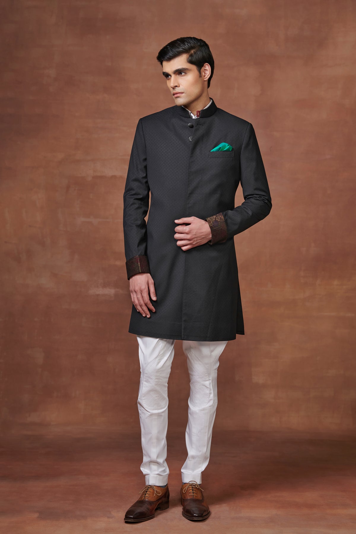 Elite Elegance Textured Achkan