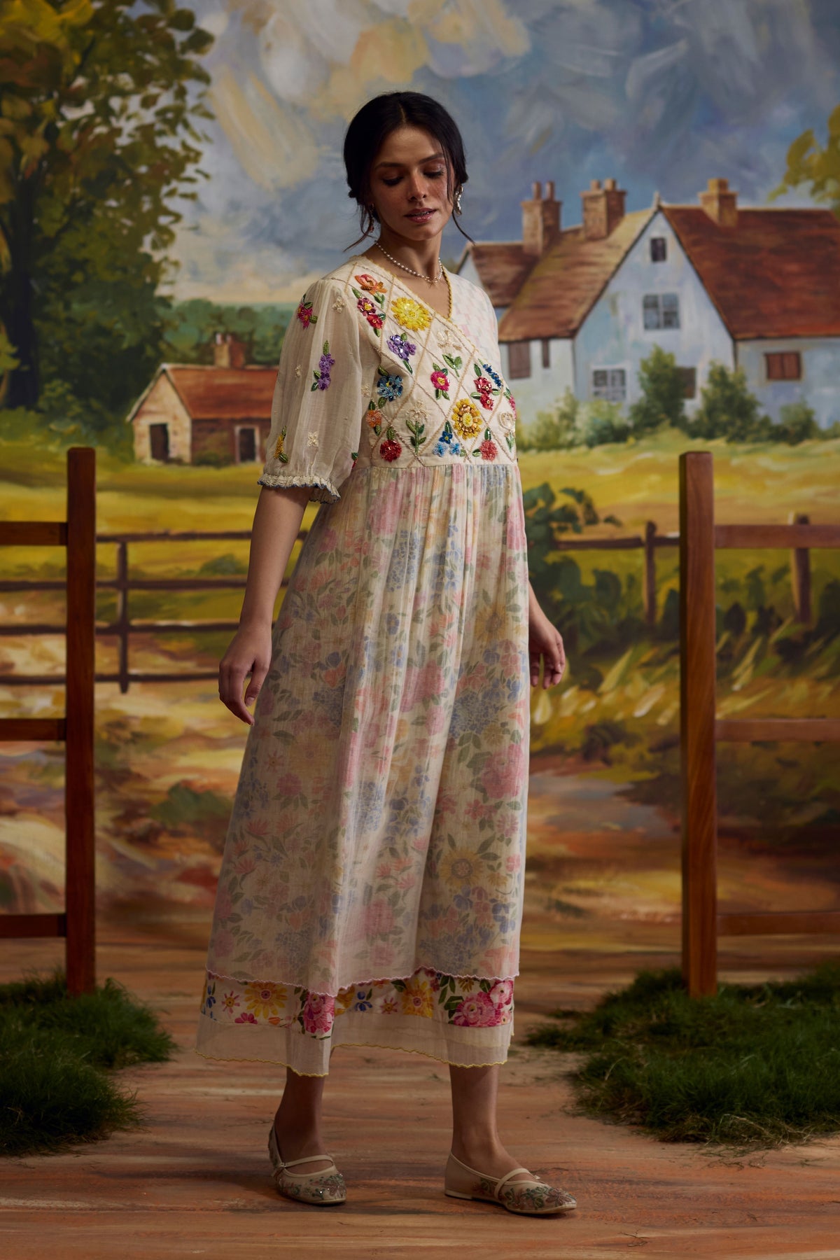 Lumina Floral Embroidered Dress