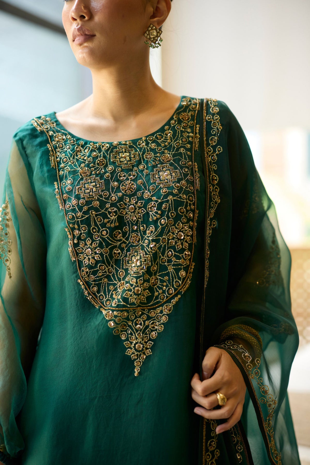 Green Sukhaali Kurta Set