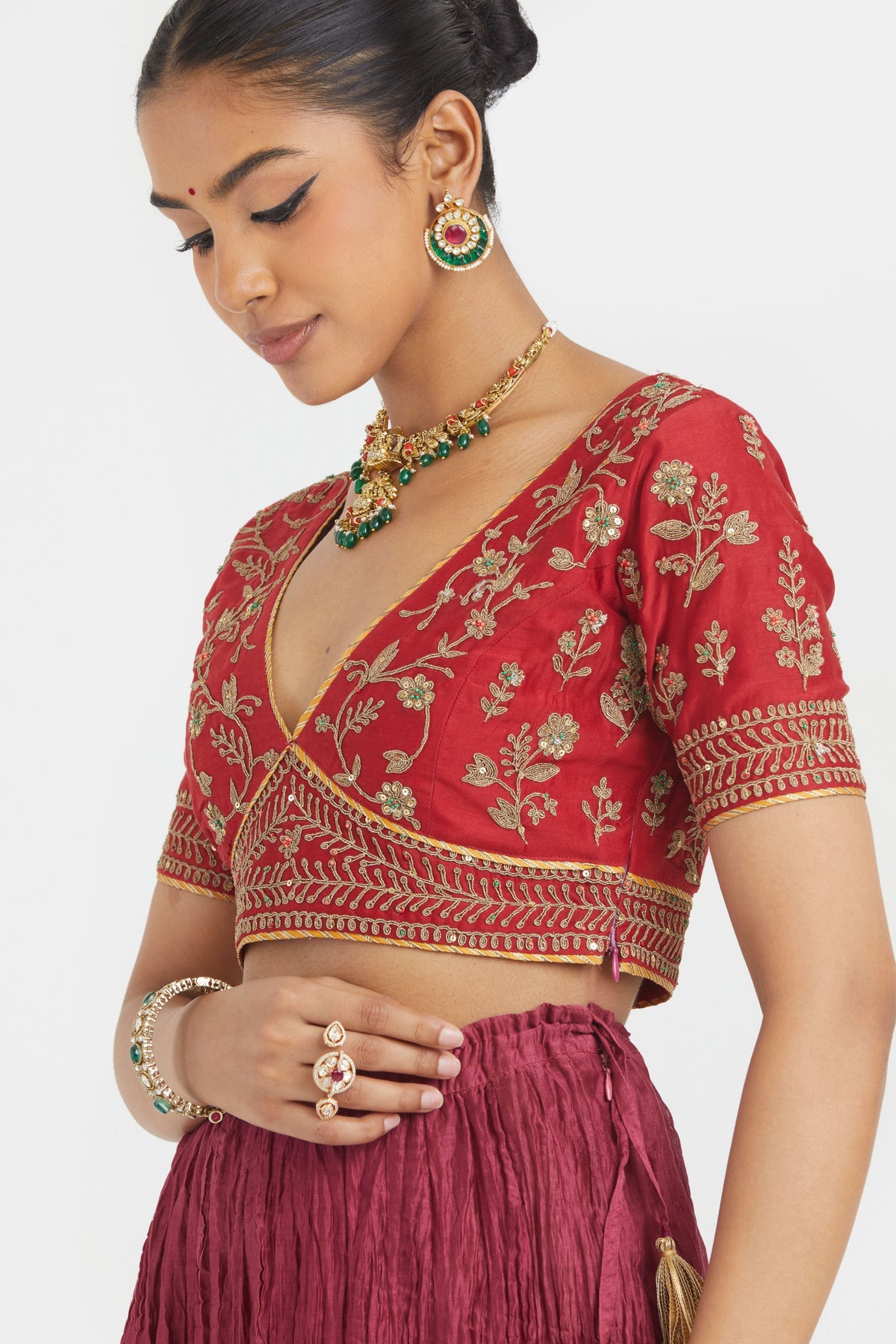Bright Red Lehenga Set