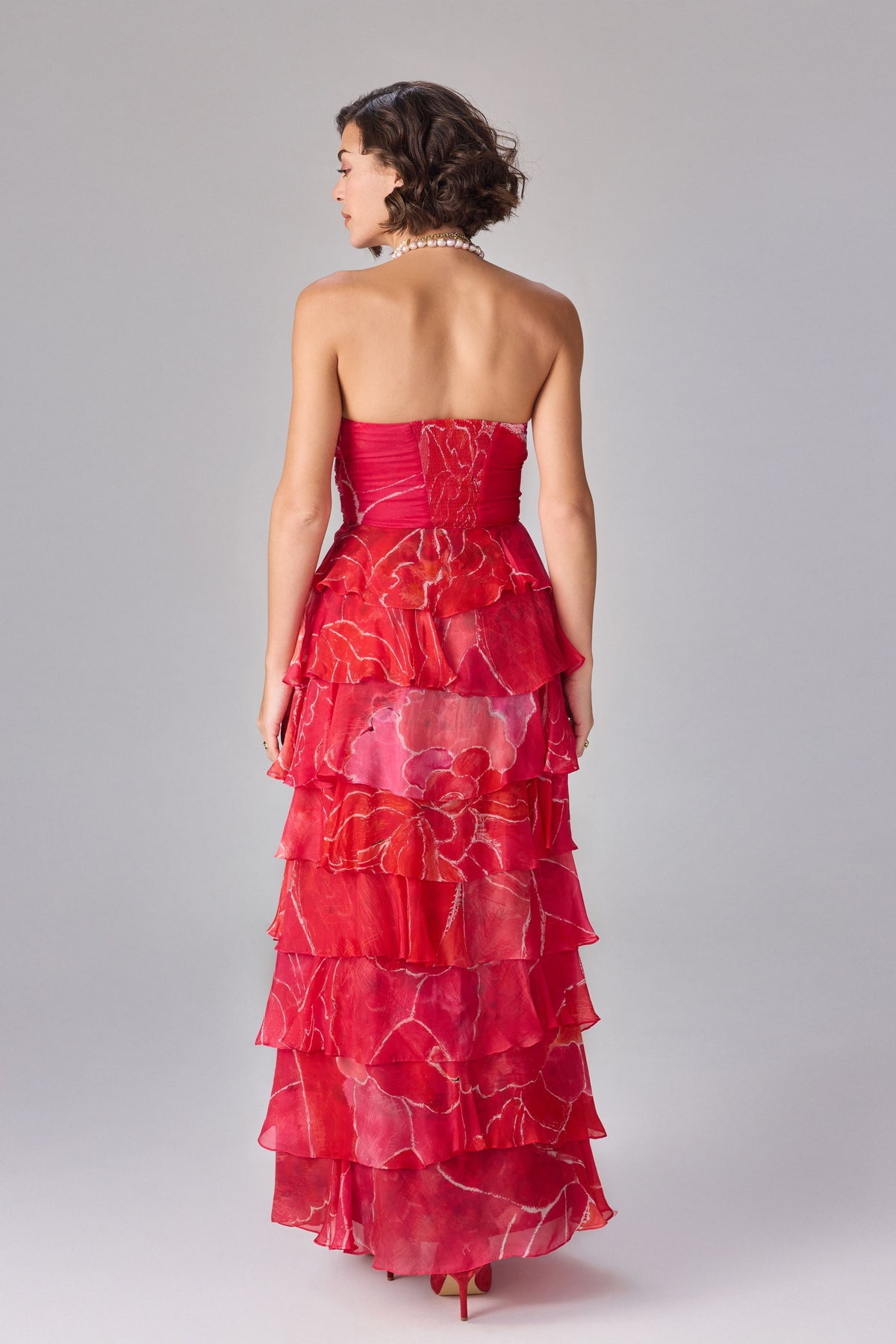 Pink Scratch Flower Dua Dress