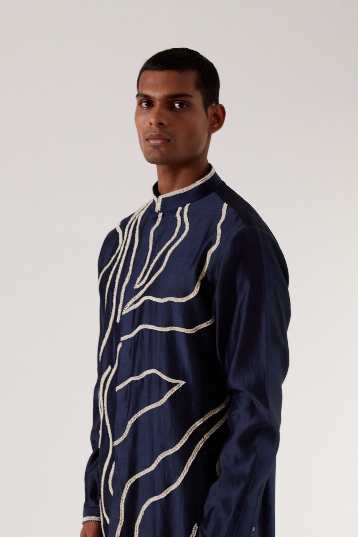 Dna Front Open Kurta Set