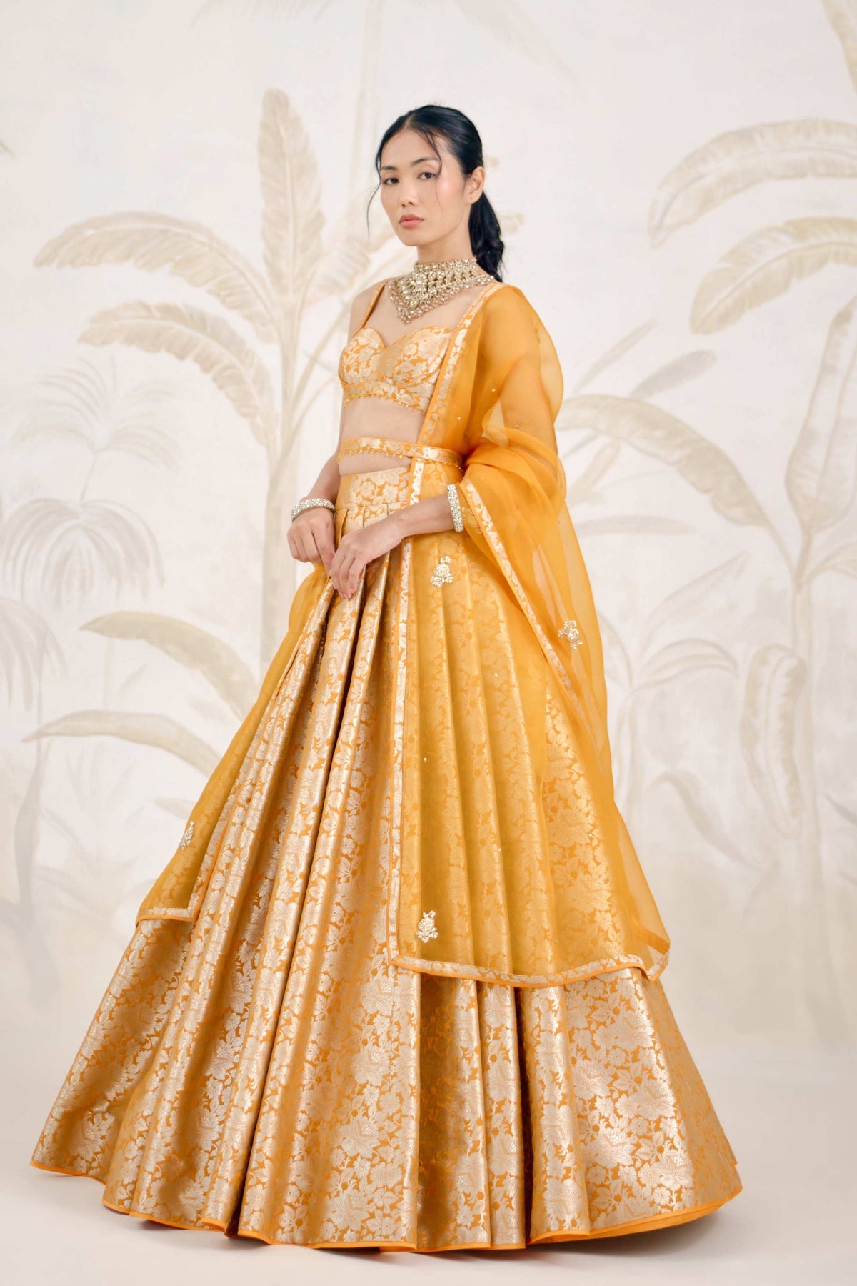 Mustard Yellow Lehenga Set