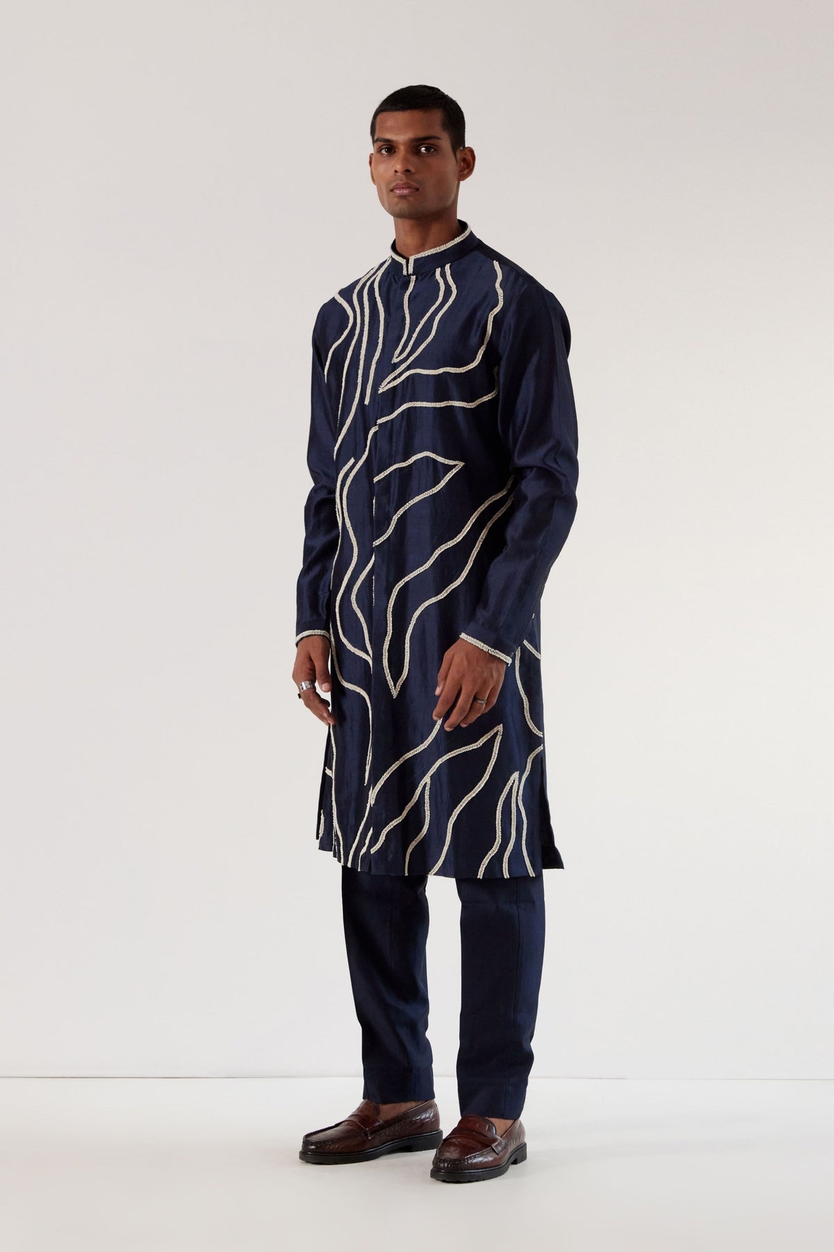 Dna Front Open Kurta Set