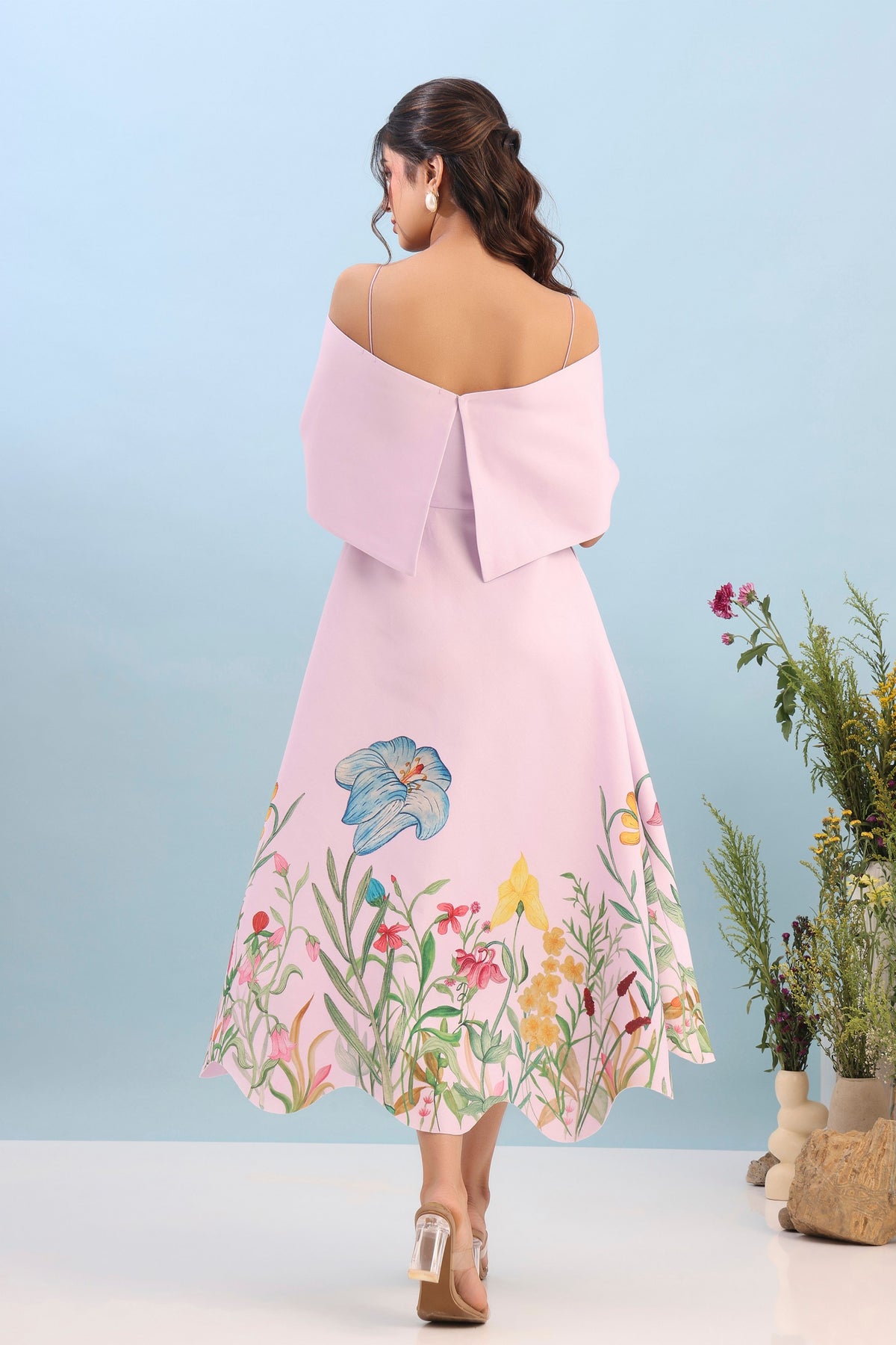 Flared Printed Dress Set
