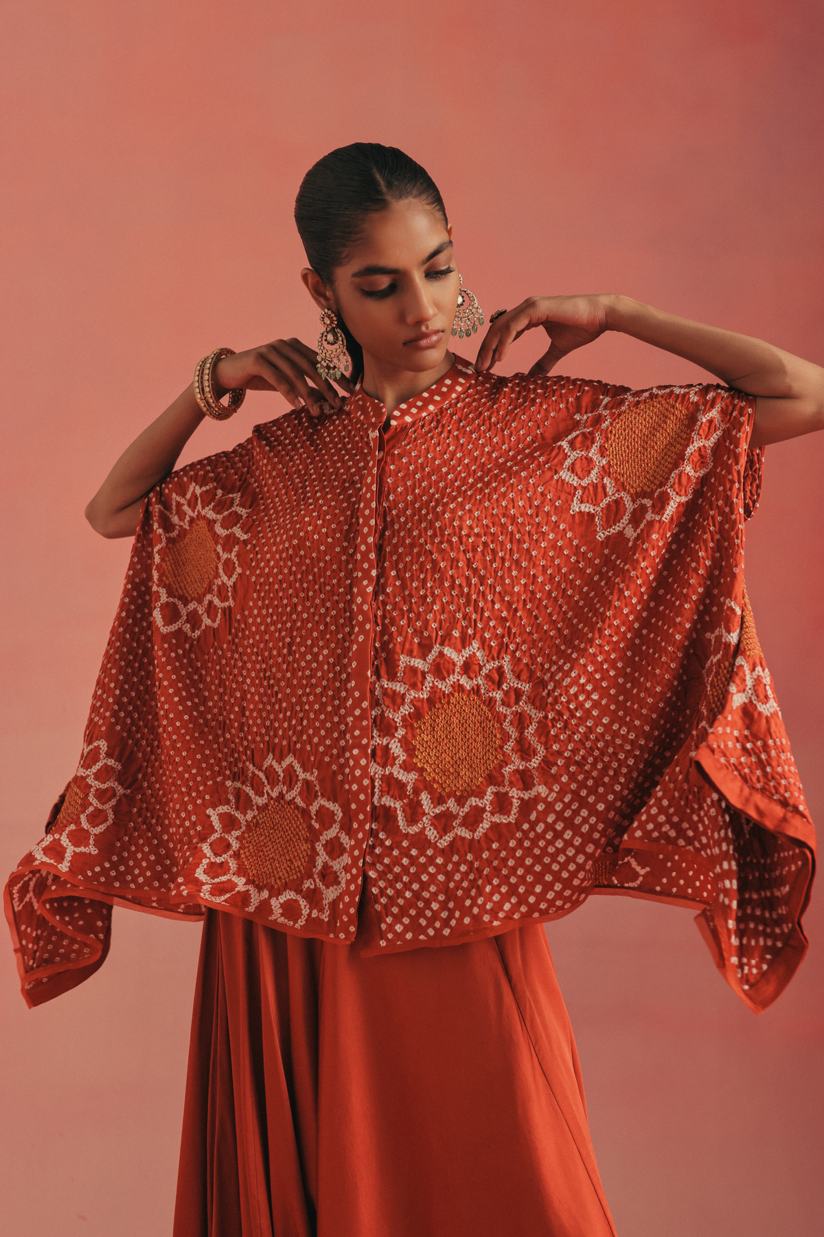 Band Collar Dhoti Set