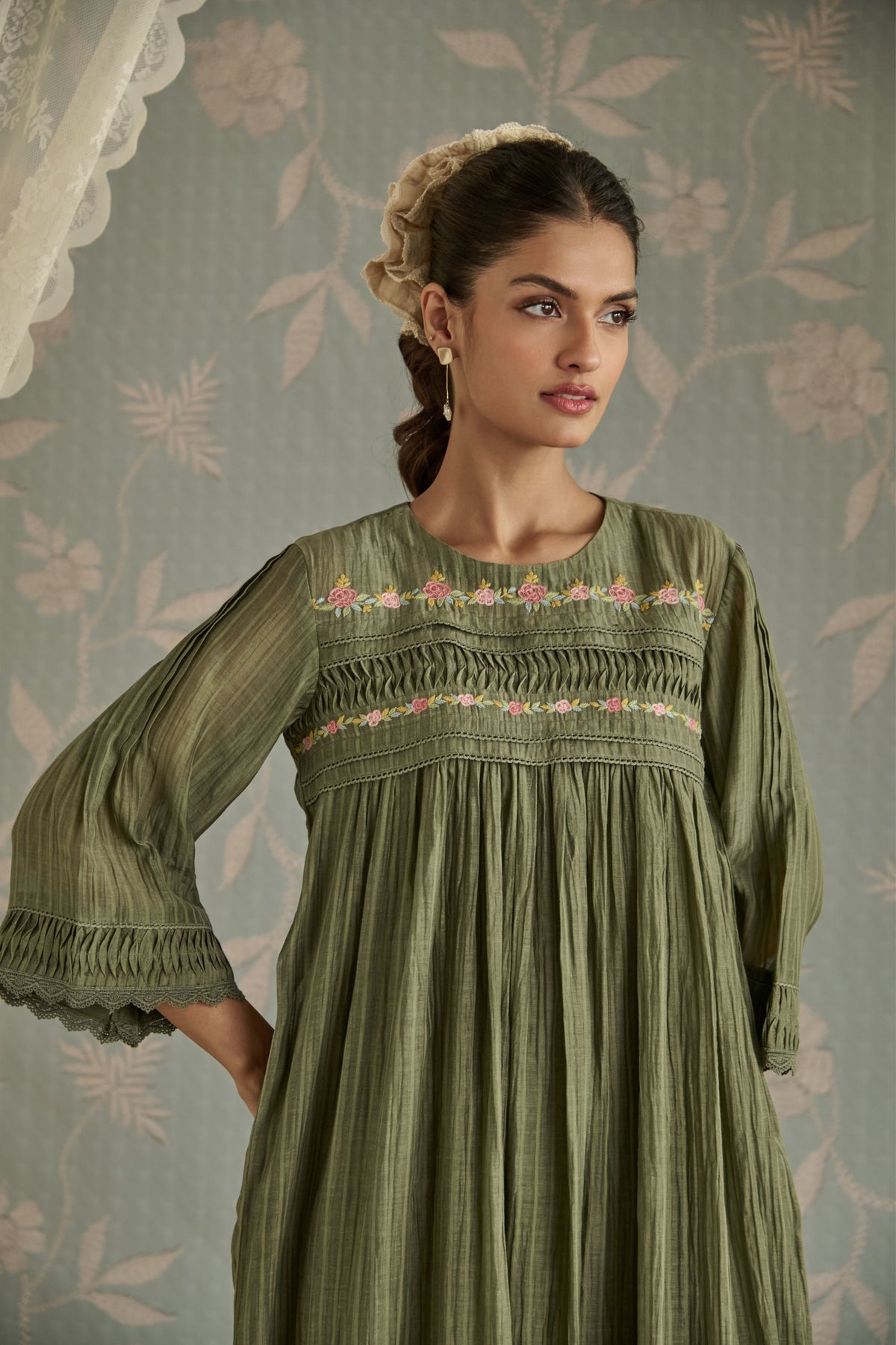 Green Rosa Tunic Set