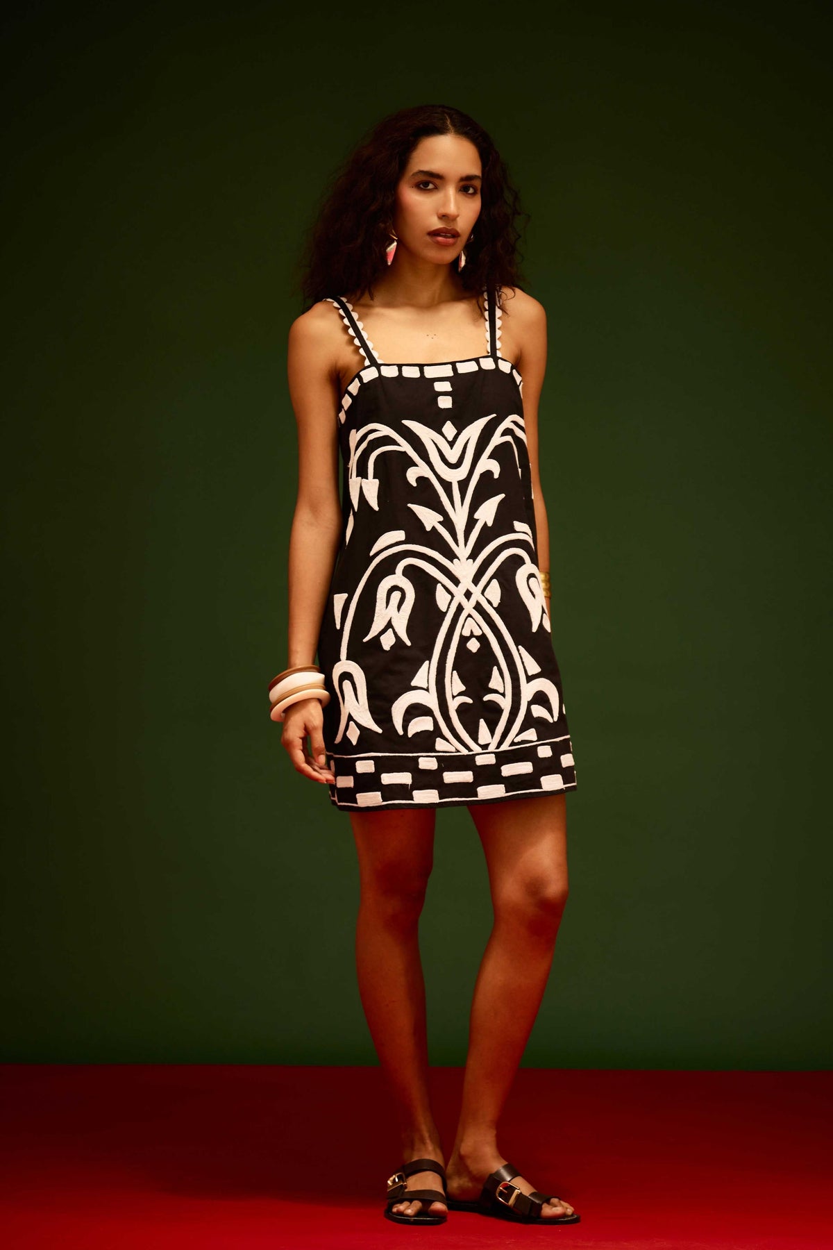 Black Strappy Shift Dress