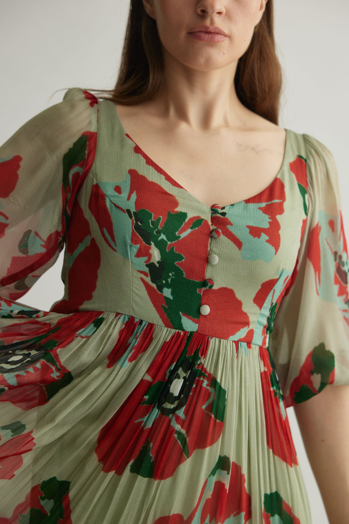 Green Floral Dress
