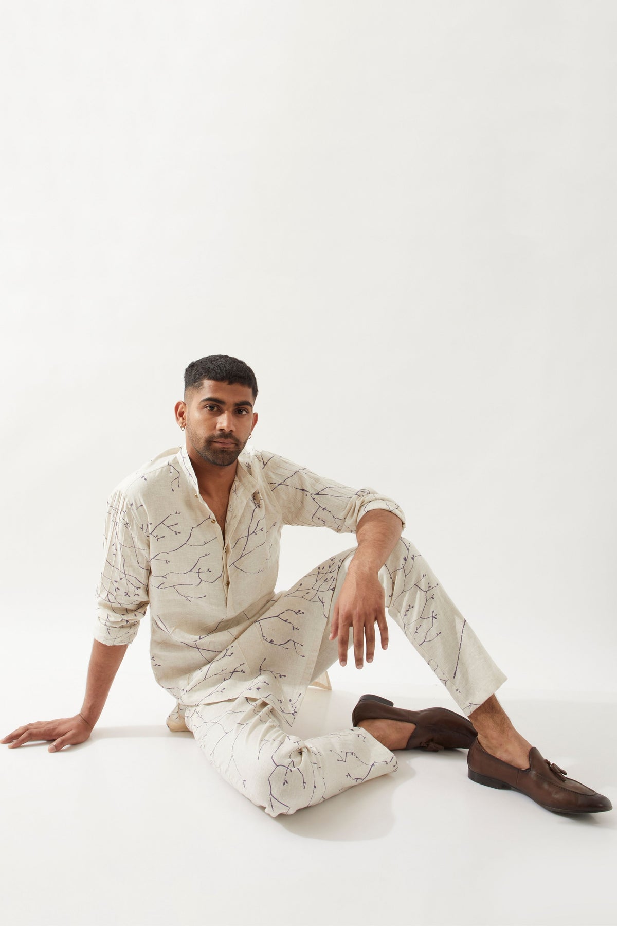 Elijah Bricks Ivory Kurta Set