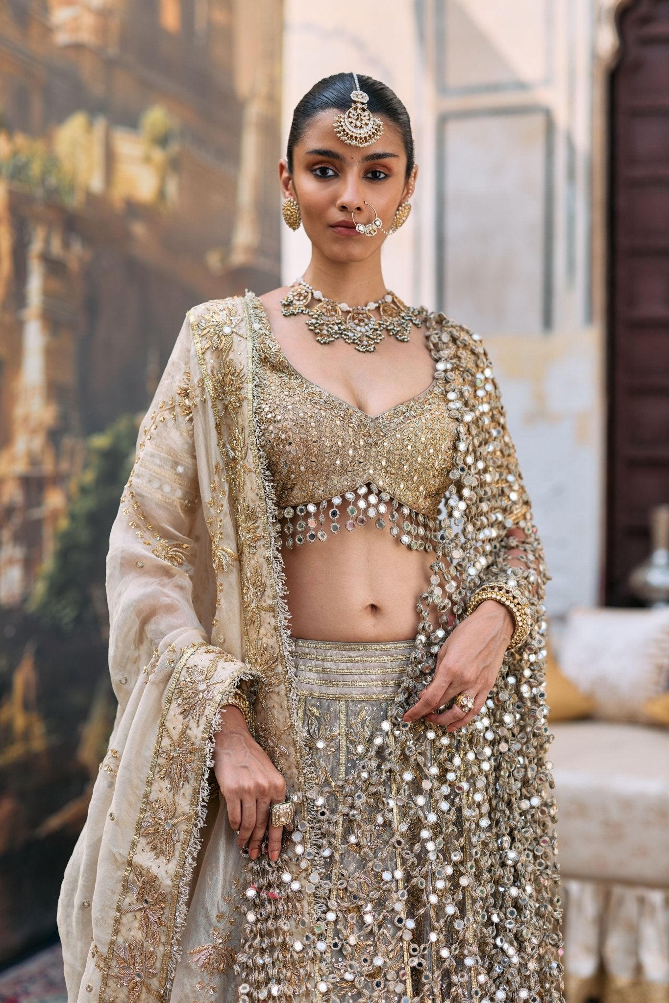 Mangalmurti Lehenga Set With Jaal - Itrh - Elahe