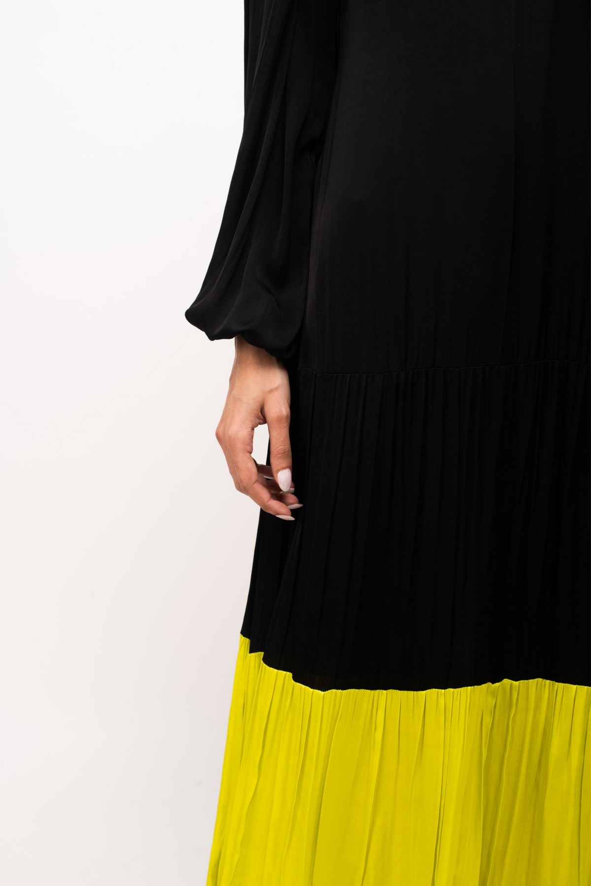 Black and Wine Kaftan Bodycon Dress