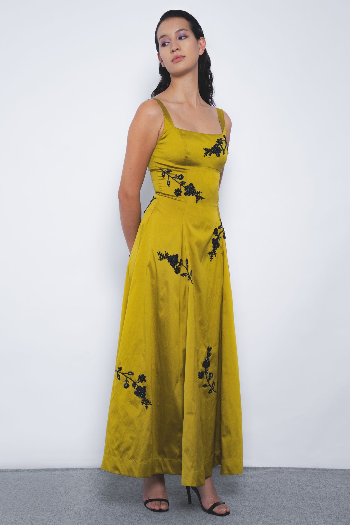 Kaika Embroidered Strap Dress