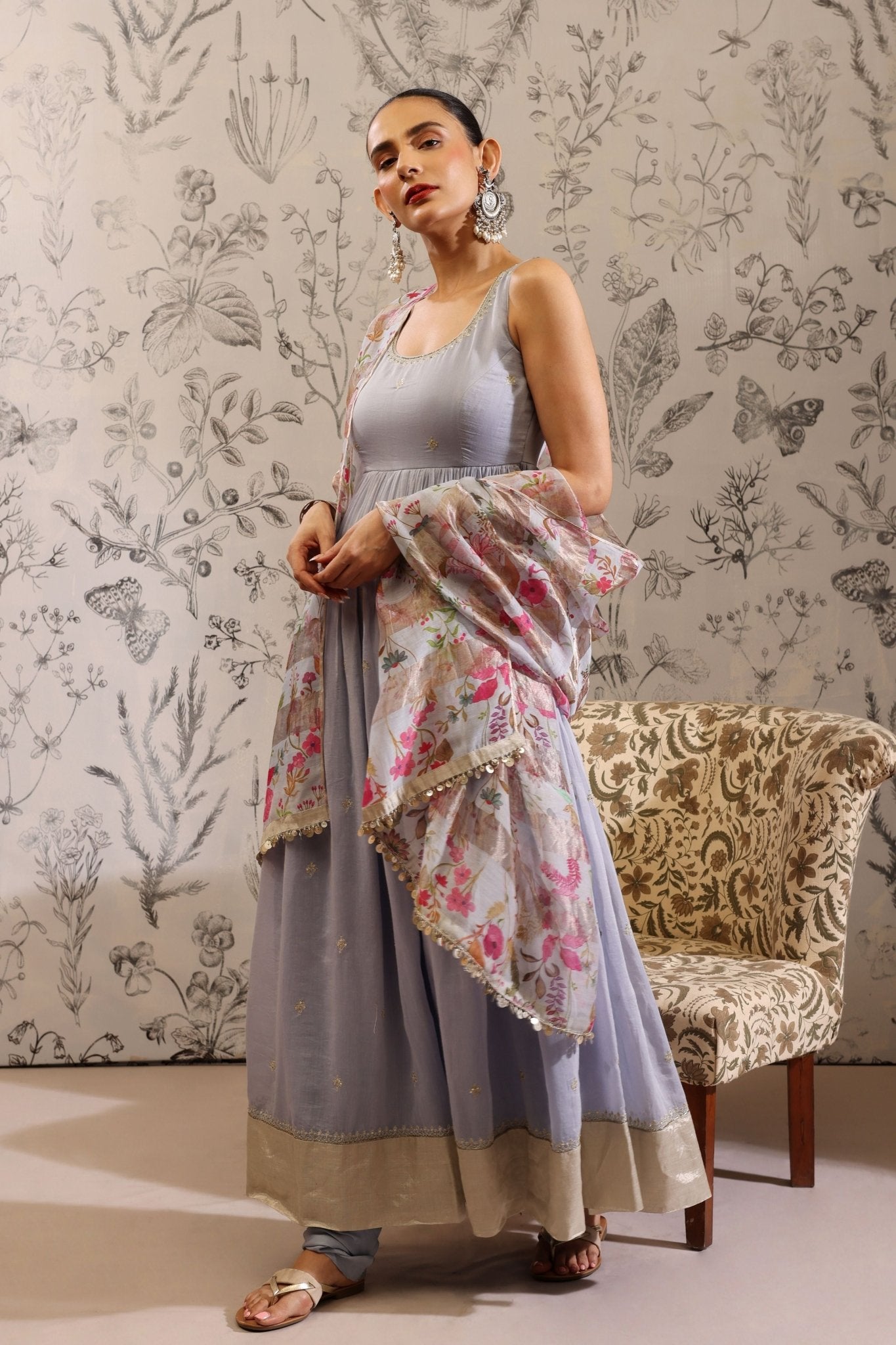 Aparajita Blue Anarkali Set - Taisha - Elahe