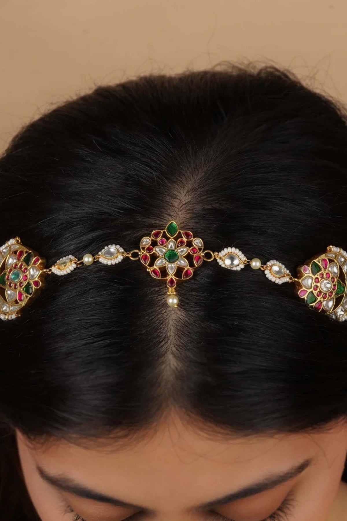 Gold Plated Jadau Kundan Earrings