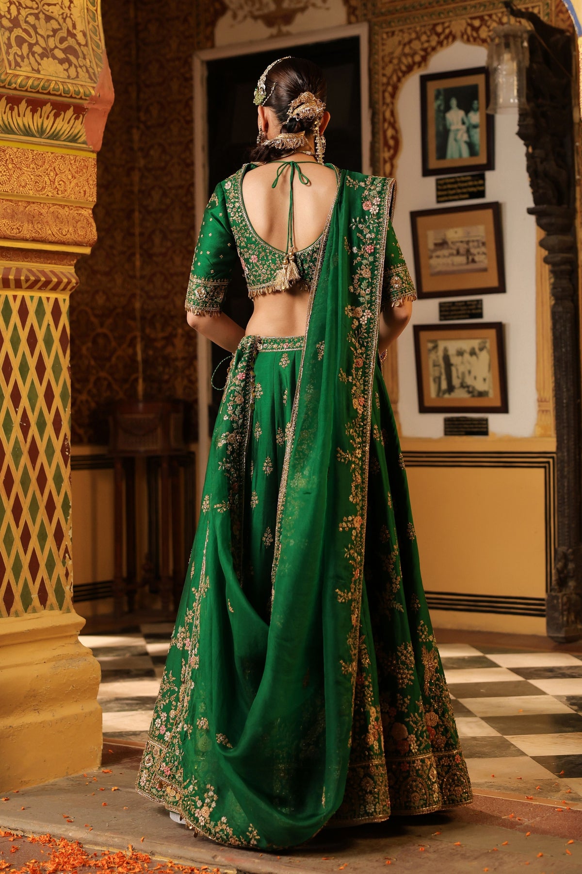 Ahista Green Mayur Lehenga Set