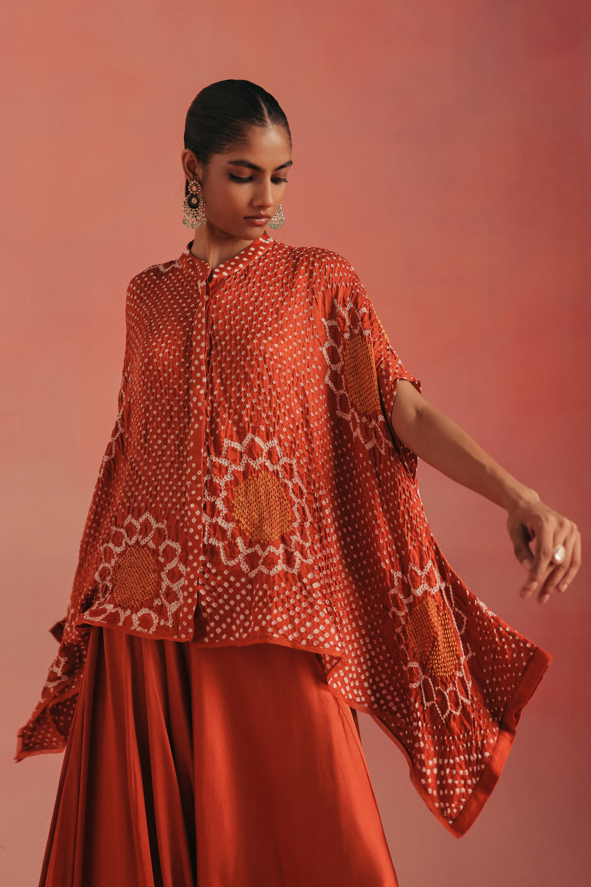 Band Collar Dhoti Set