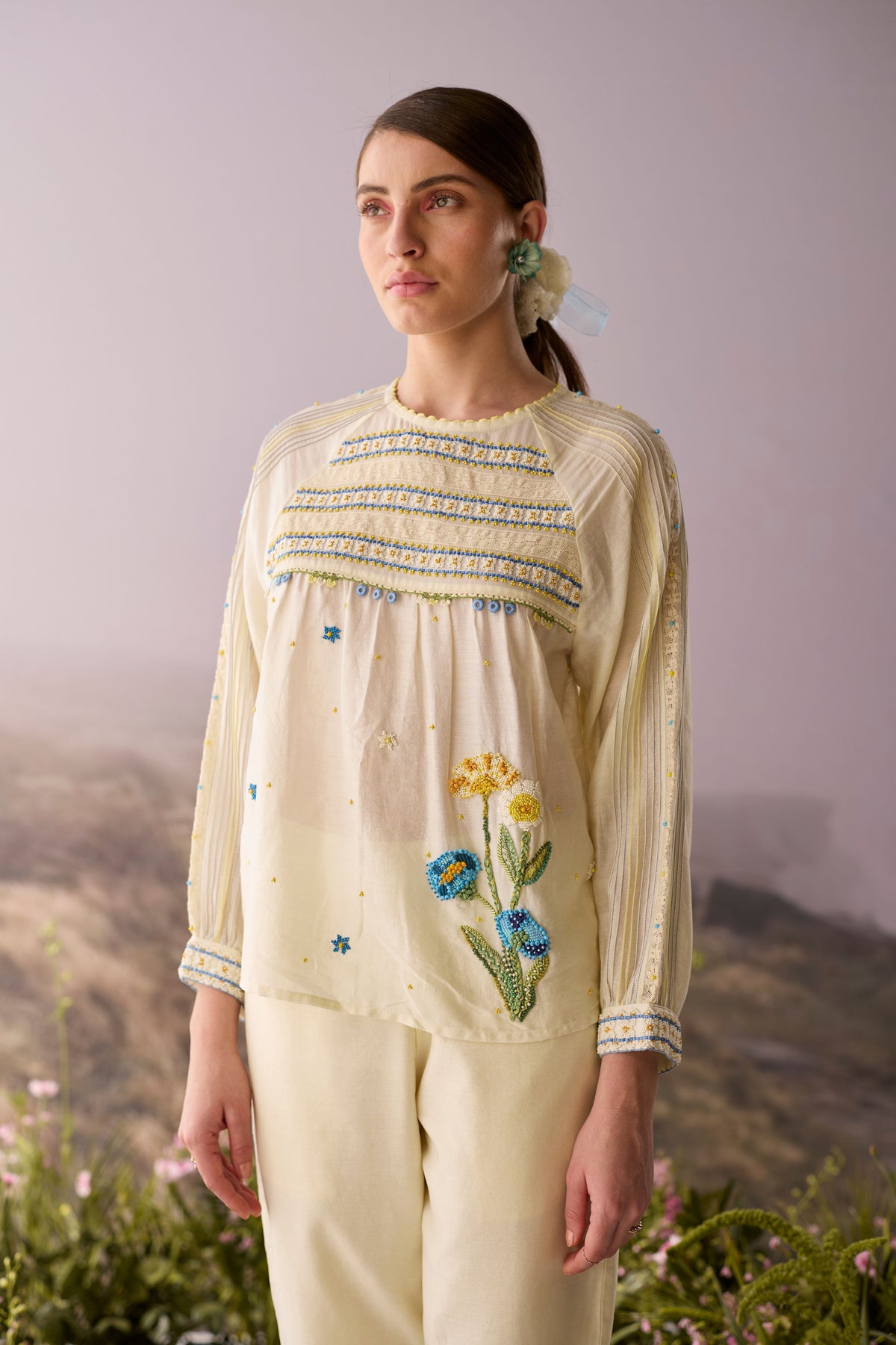 Moonlight Beaded Floral Top