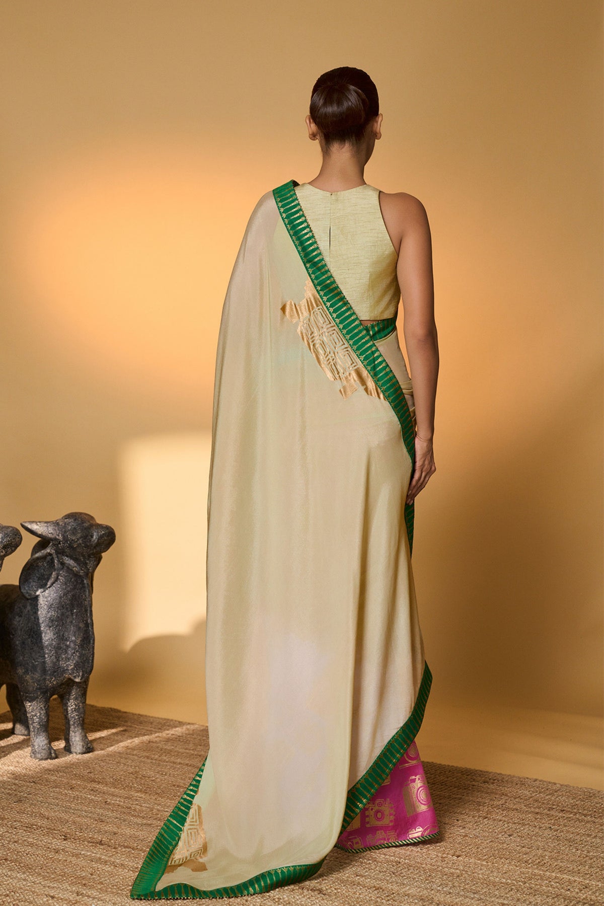 Mint Turtle Tale Saree