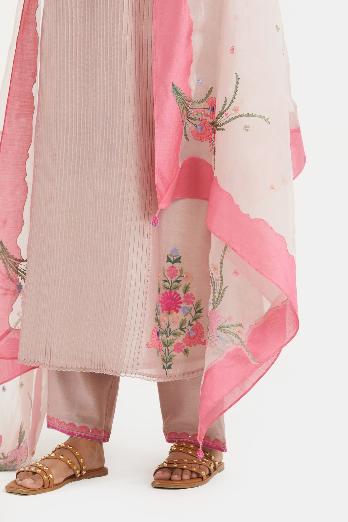 Lilac Pintucks Kurta Set