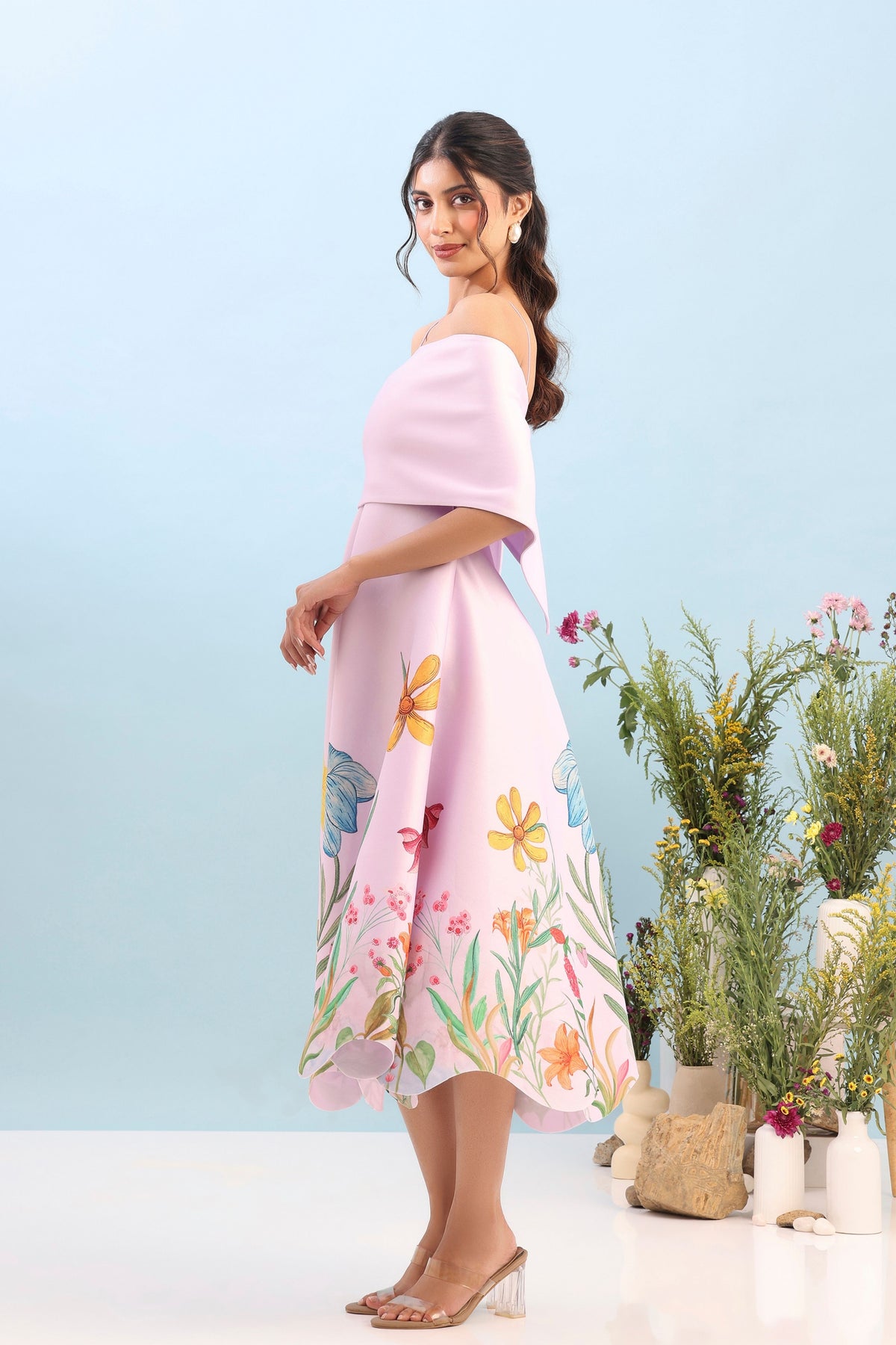 Flared Printed Dress Set