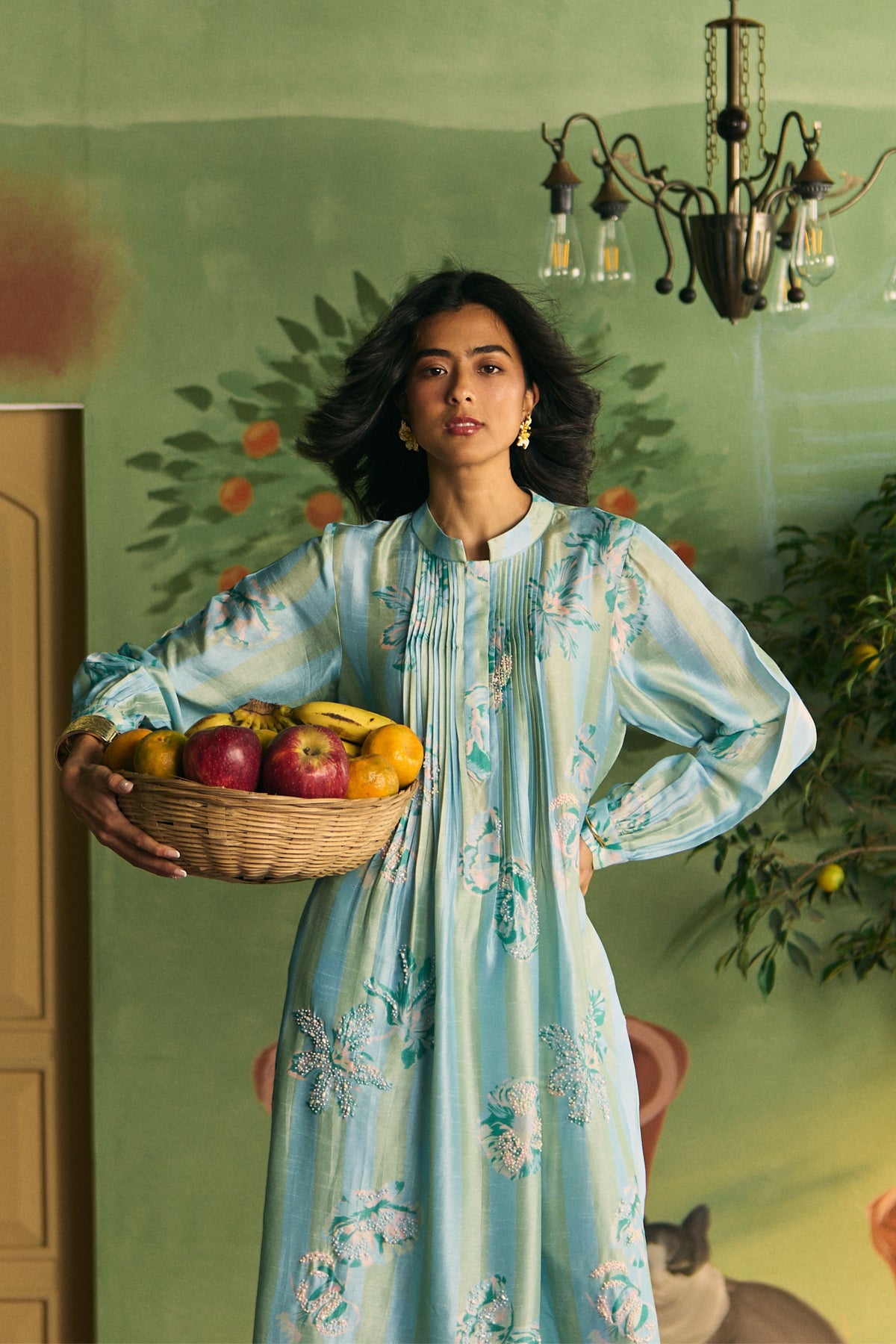 Powder Blue Fresco Kurta Set