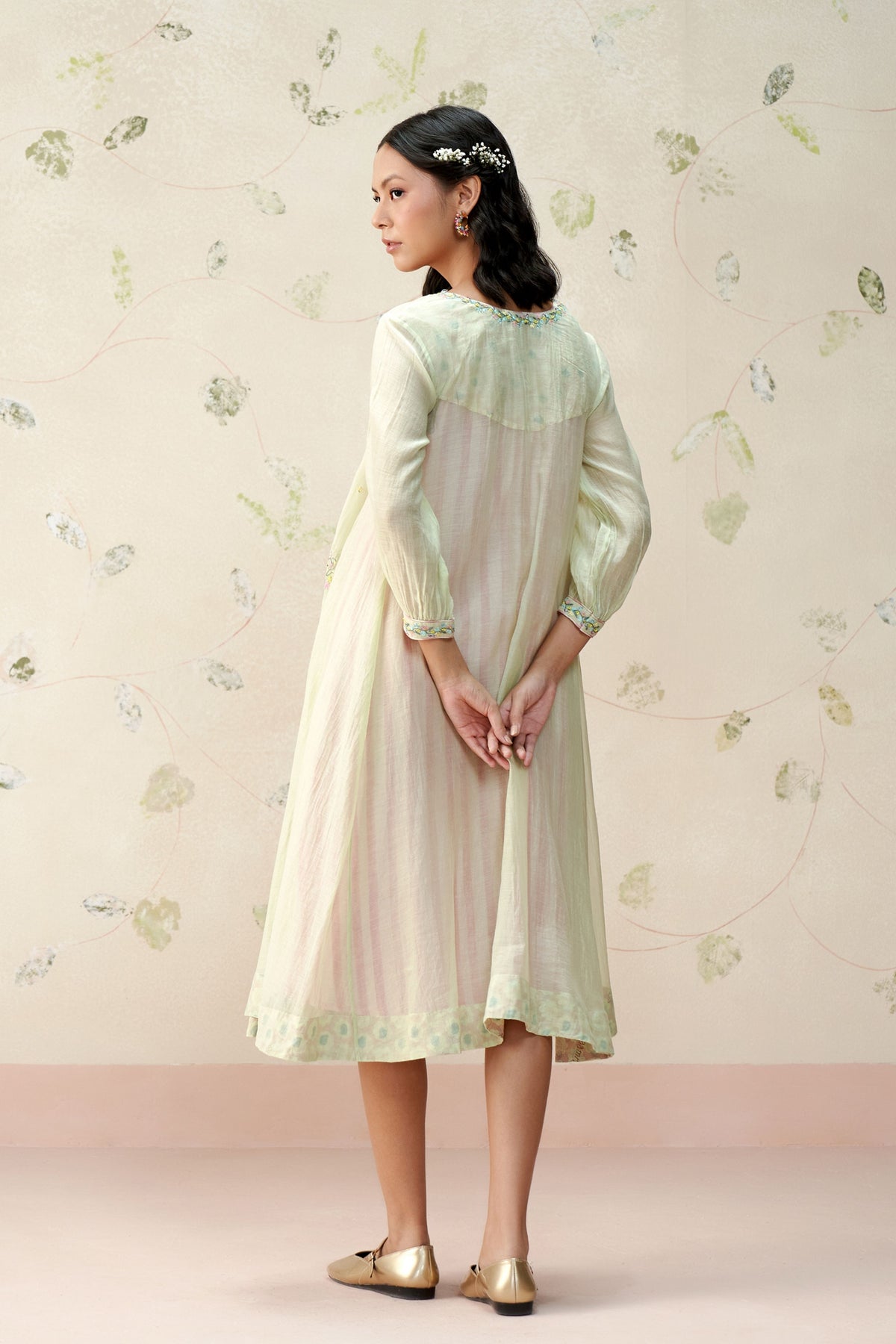 Amalie Sea Green Wrapover Dress