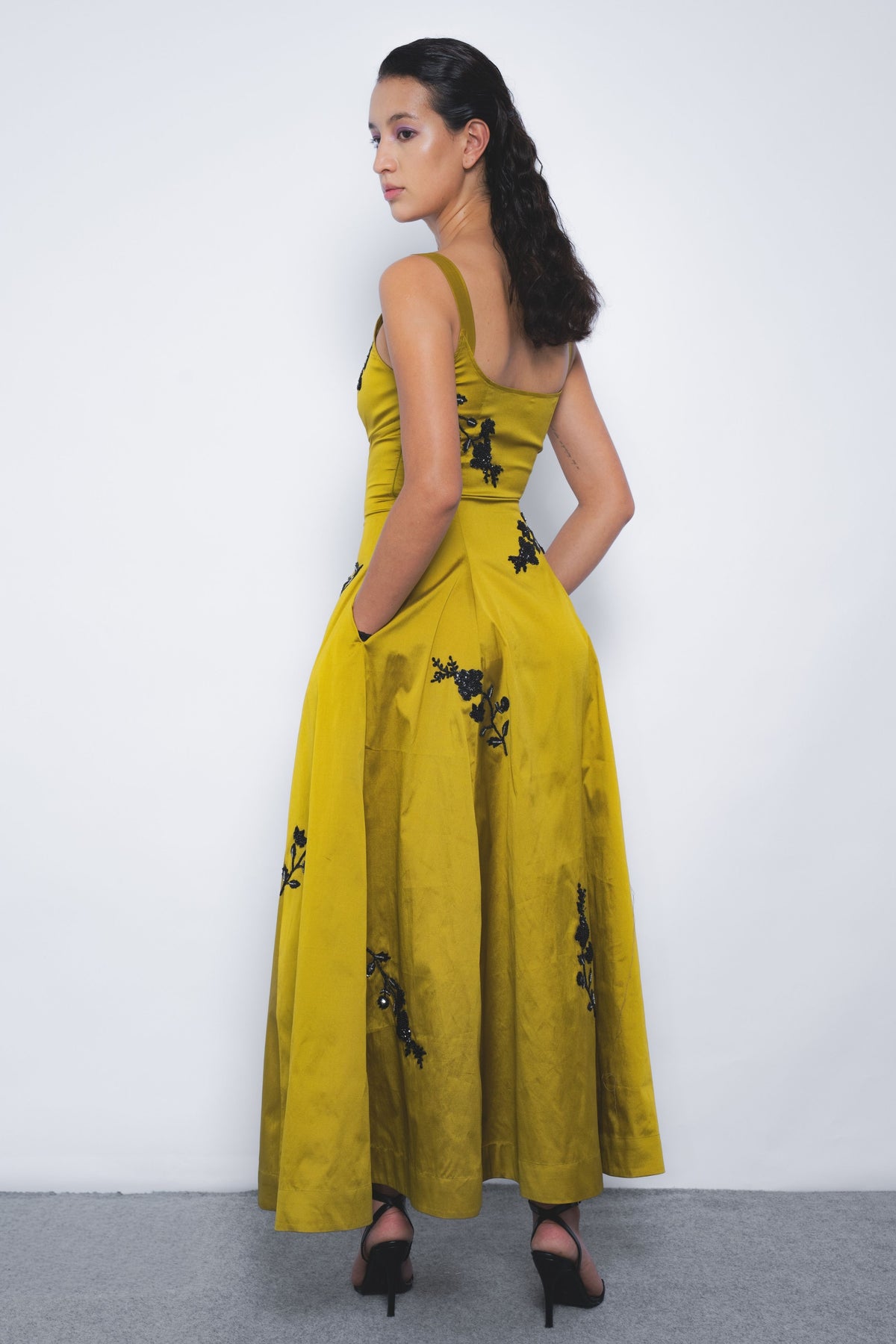Kaika Embroidered Strap Dress