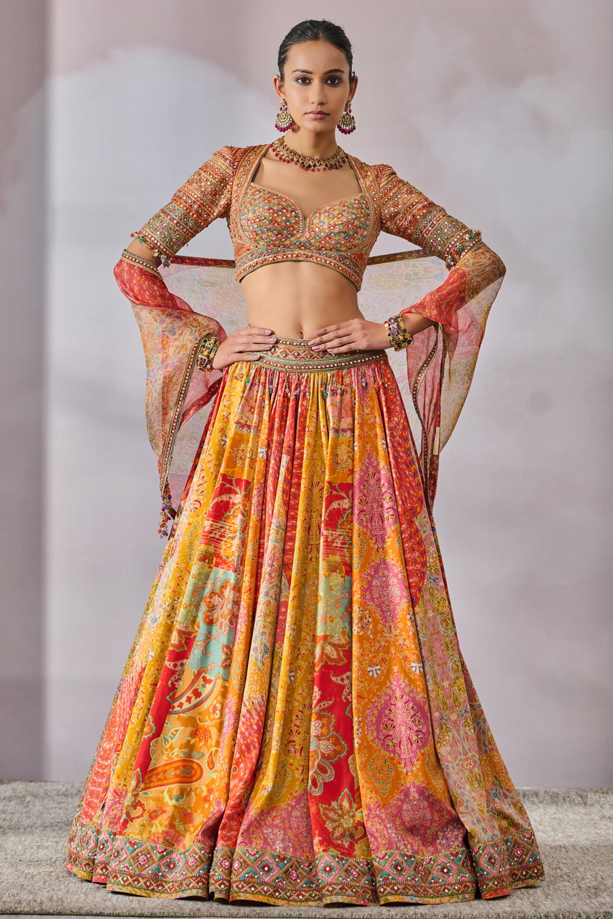 Phulkari Printed Lehenga