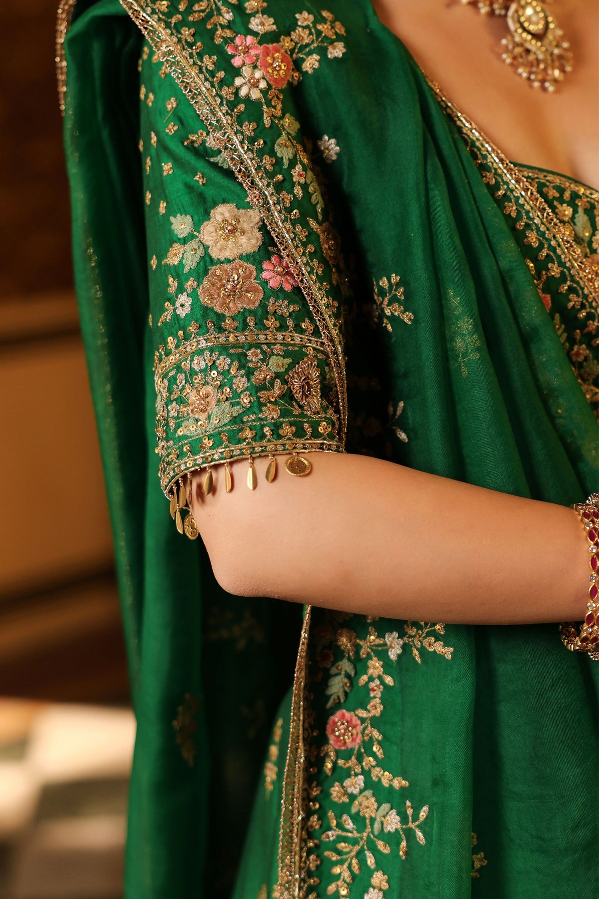 Ahista Green Mayur Lehenga Set