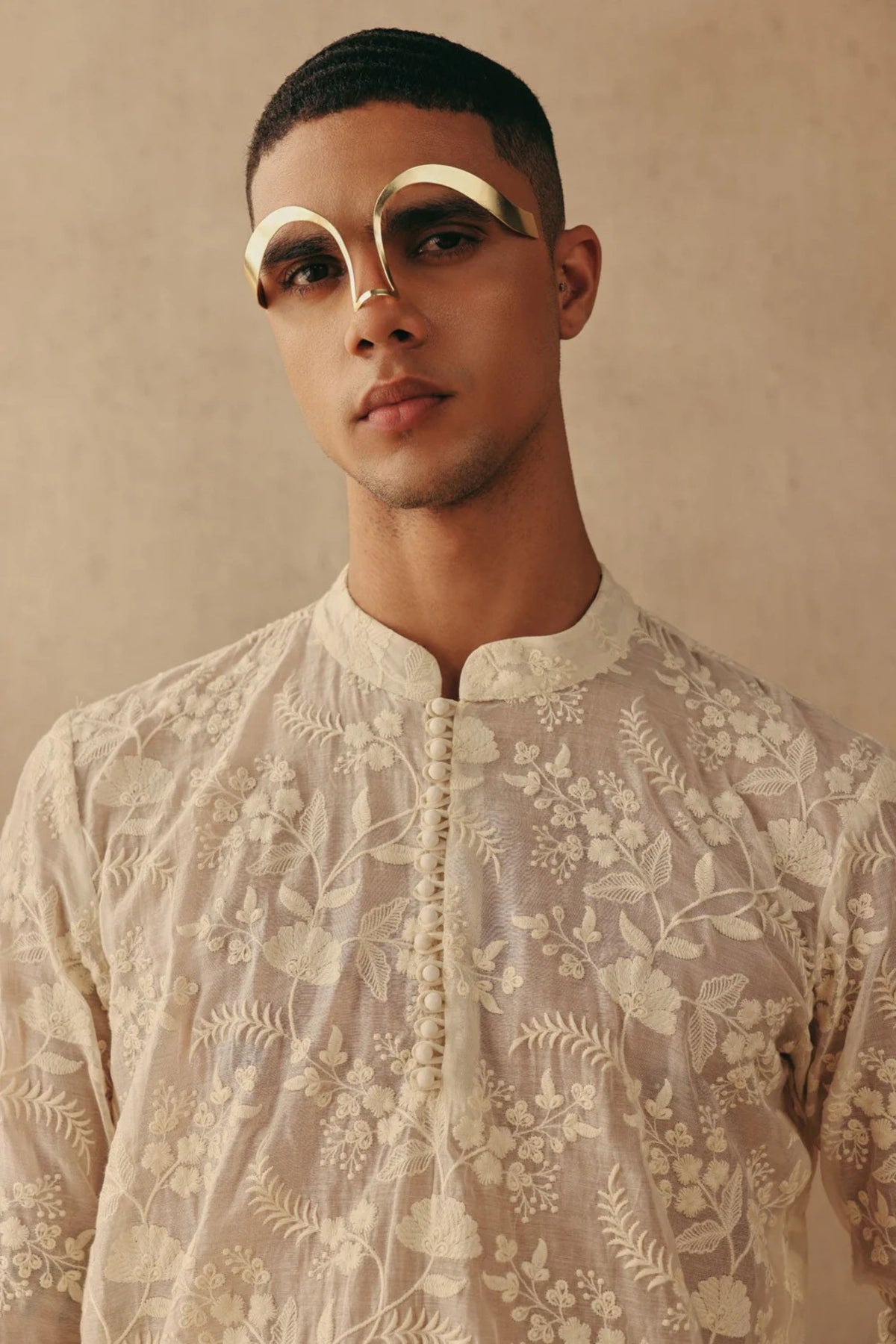 Ivory Chikankari Shirt Set