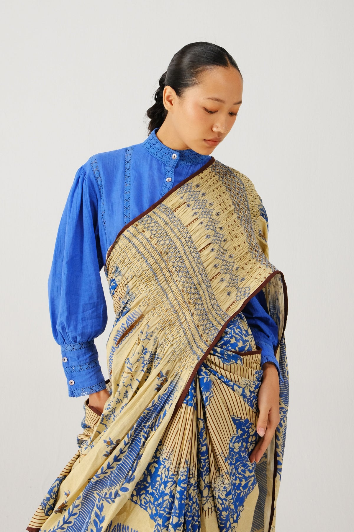 Bluebell Smocked Saree