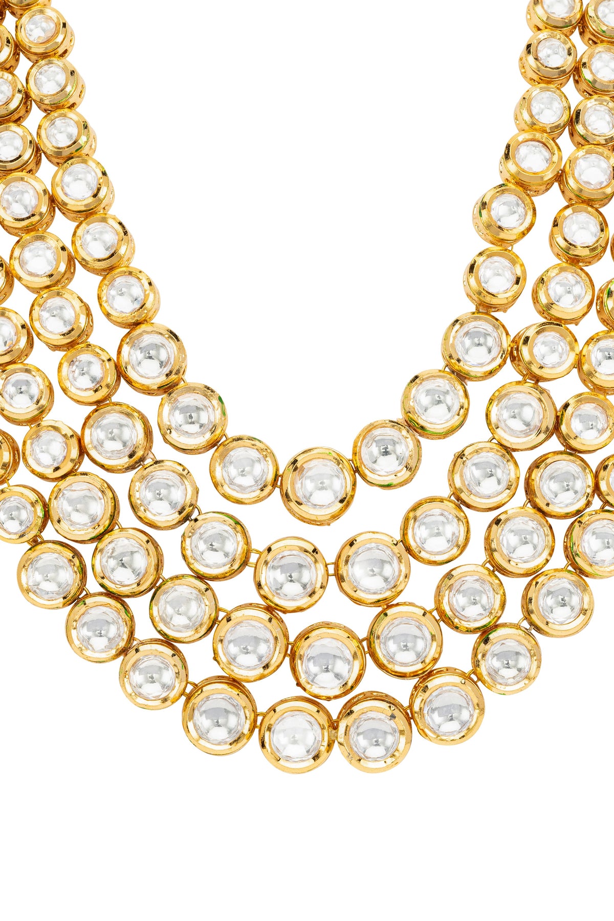 Multi-layered Kundan Polki Necklace Set