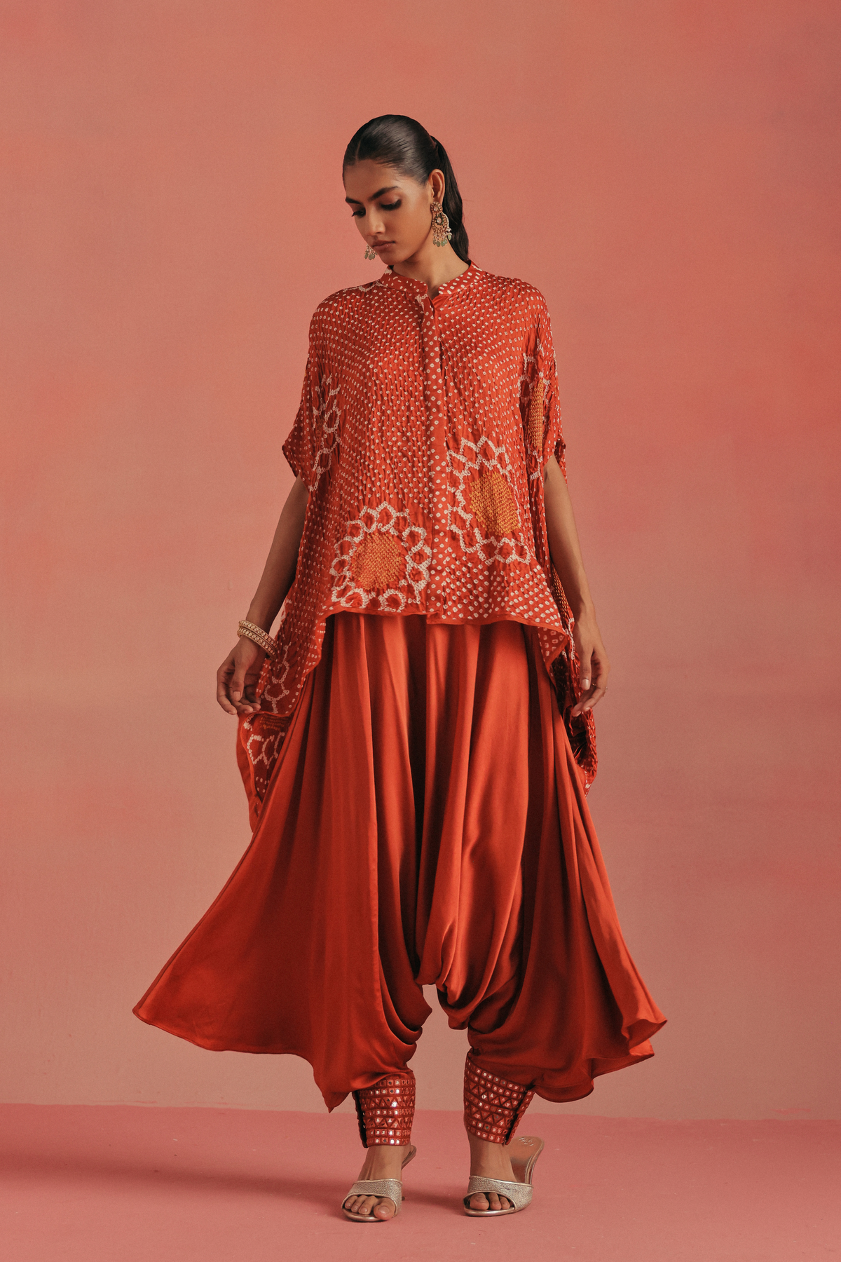 Band Collar Dhoti Set