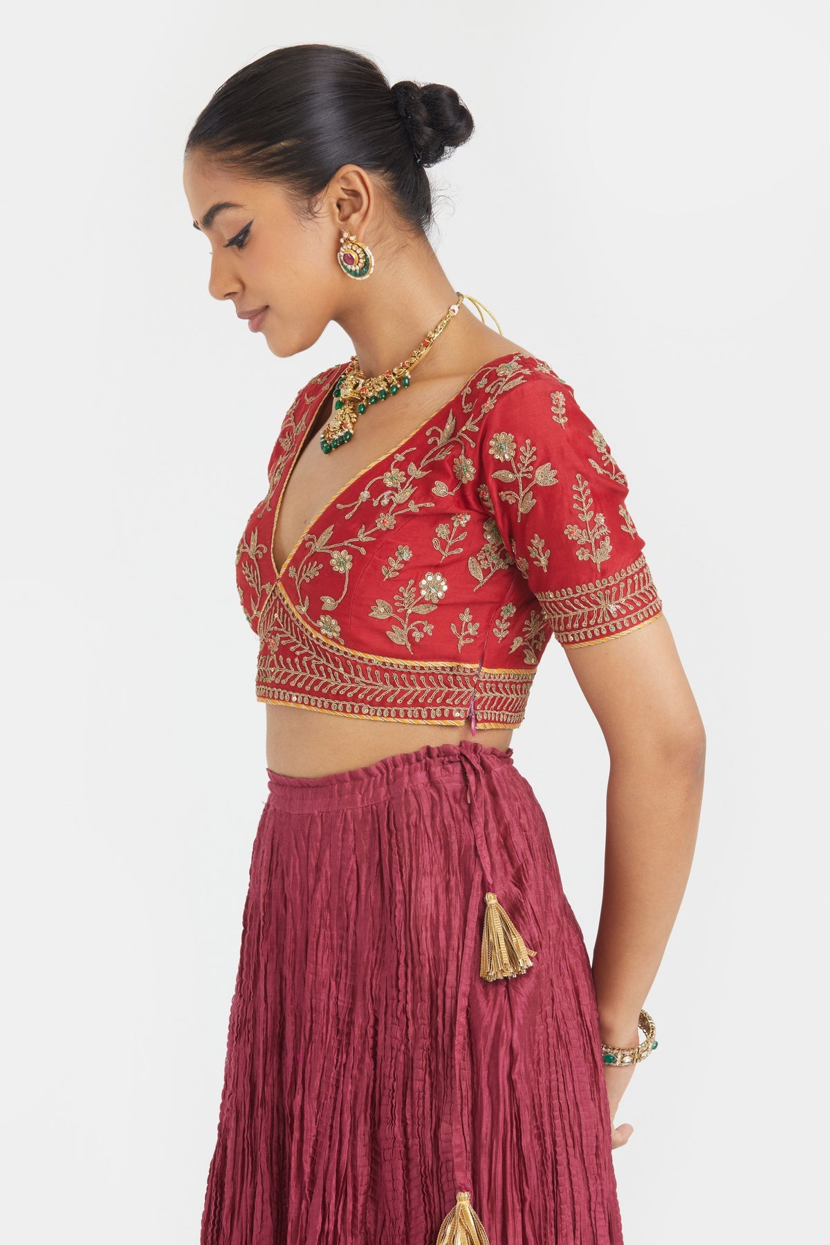 Bright Red Lehenga Set