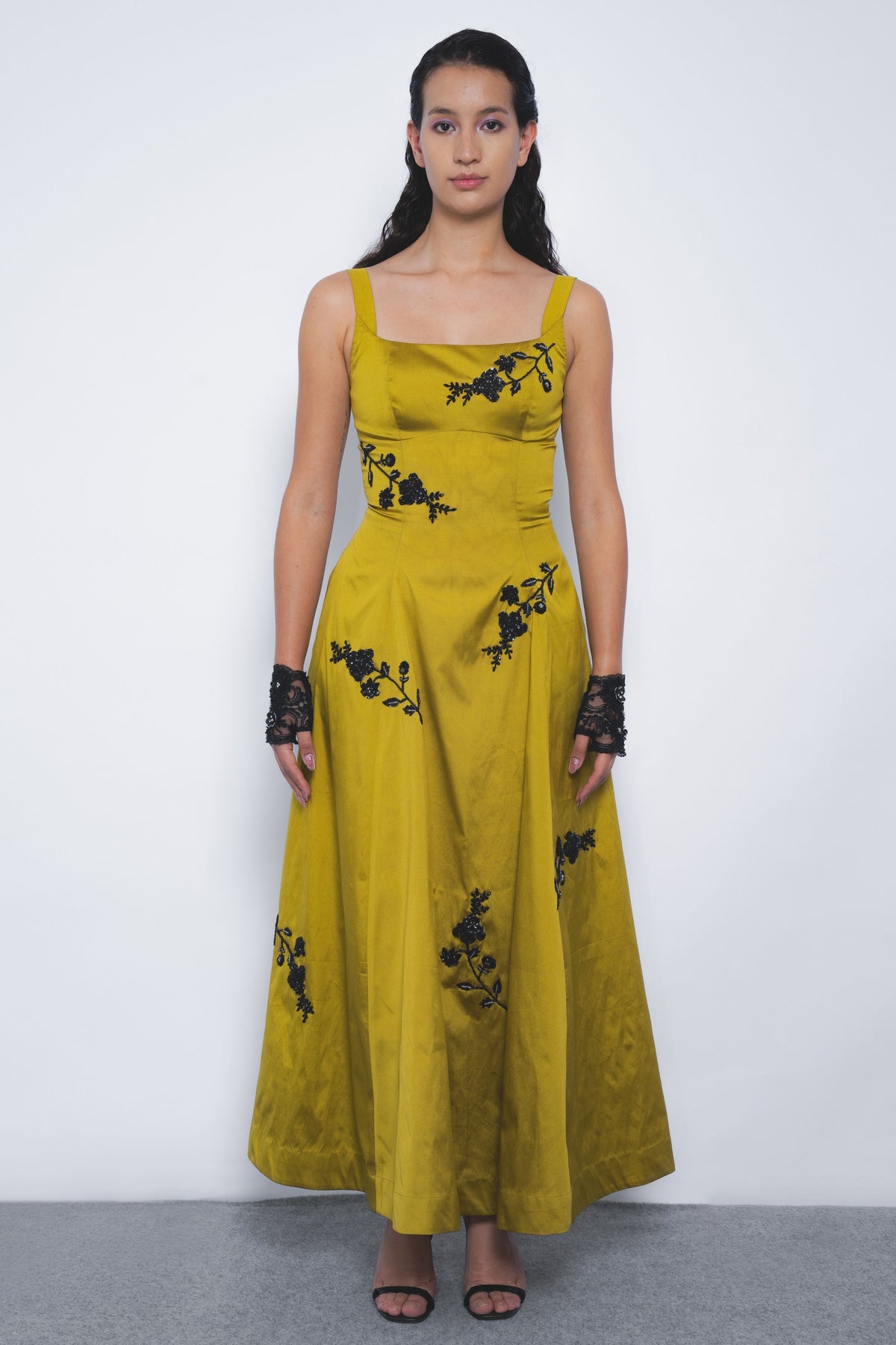 Kaika Embroidered Strap Dress