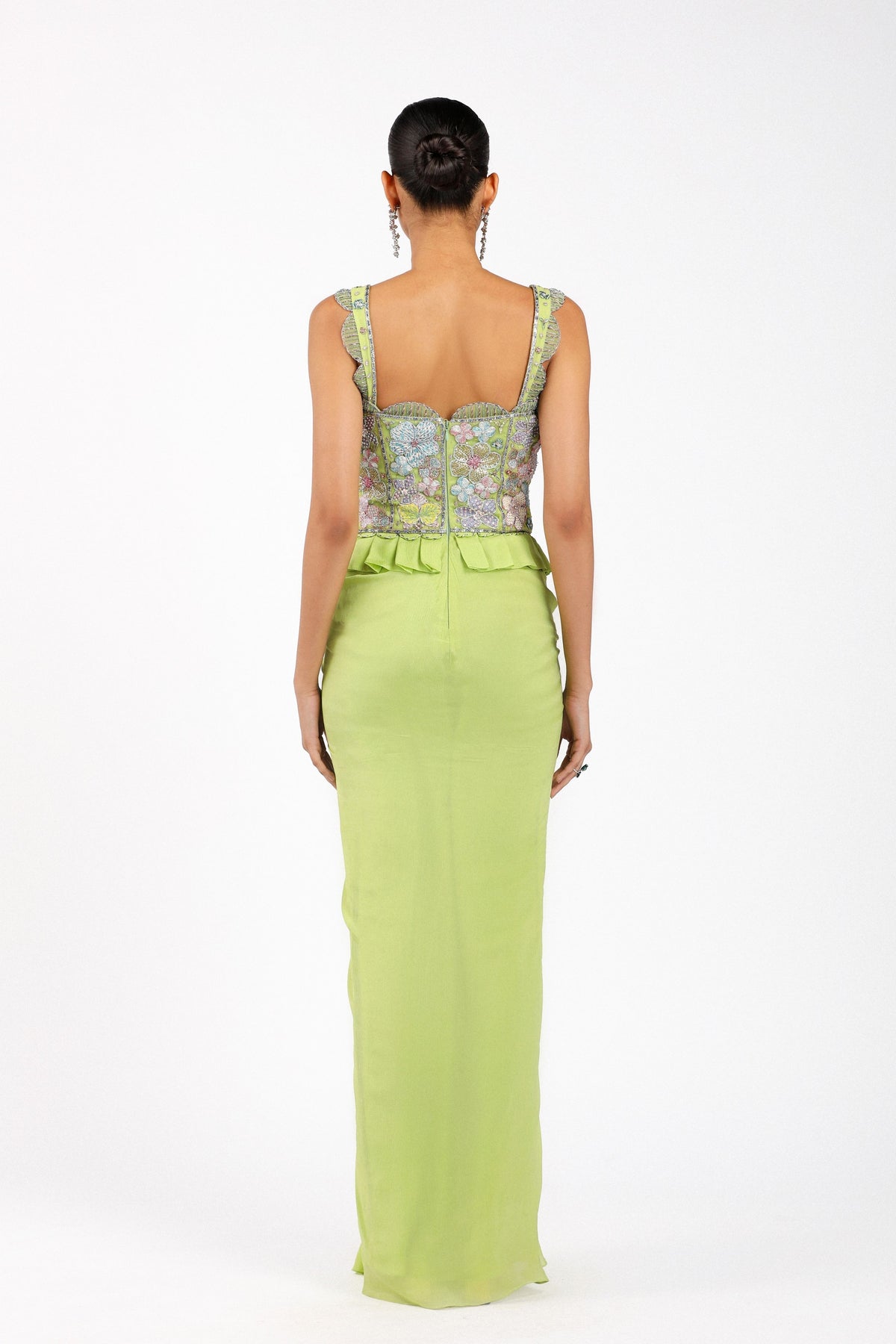 Yszlie Pleated Skirted Gown