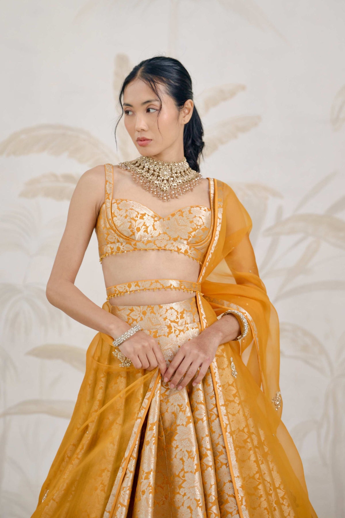 Mustard Yellow Lehenga Set