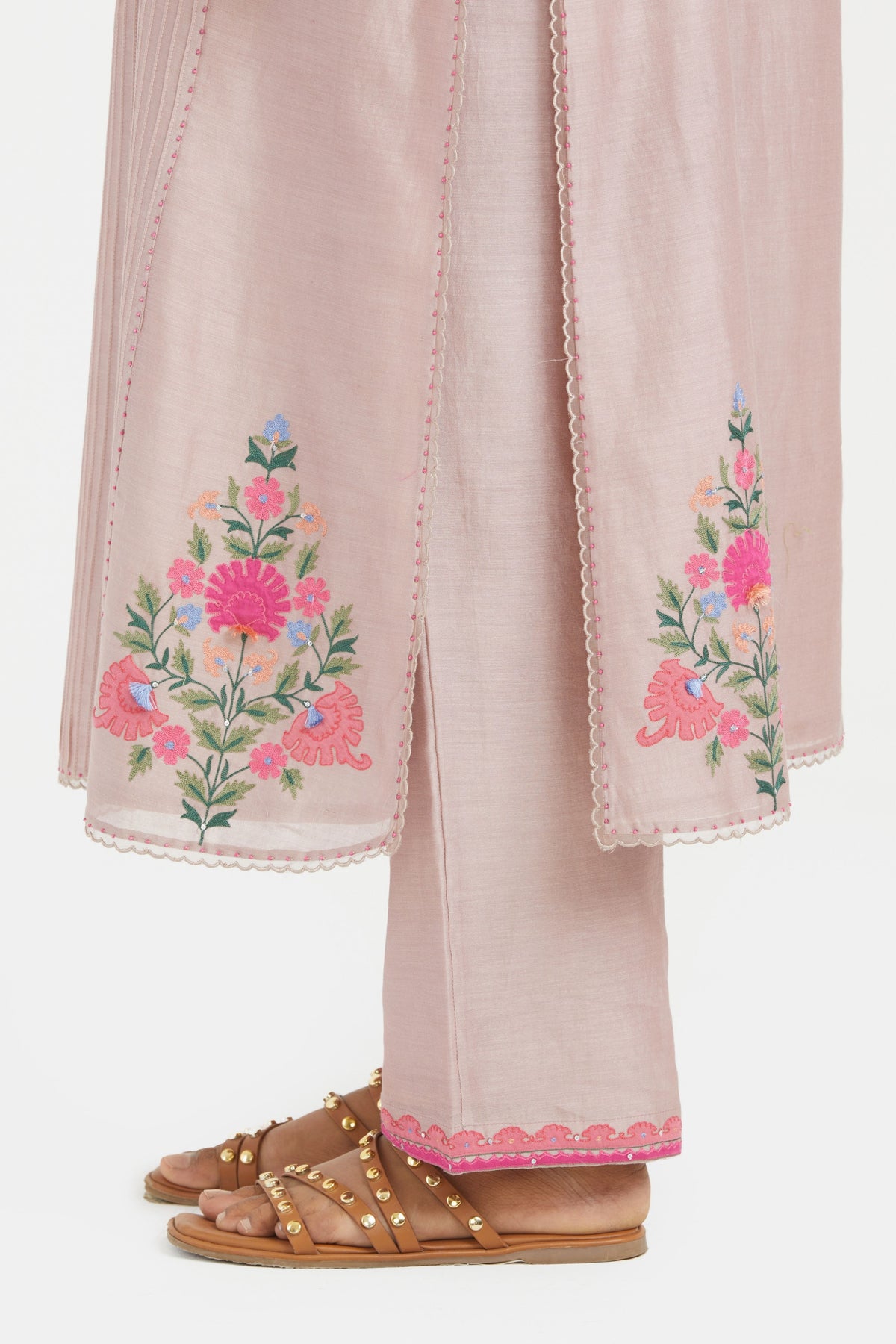 Lilac Pintucks Kurta Set