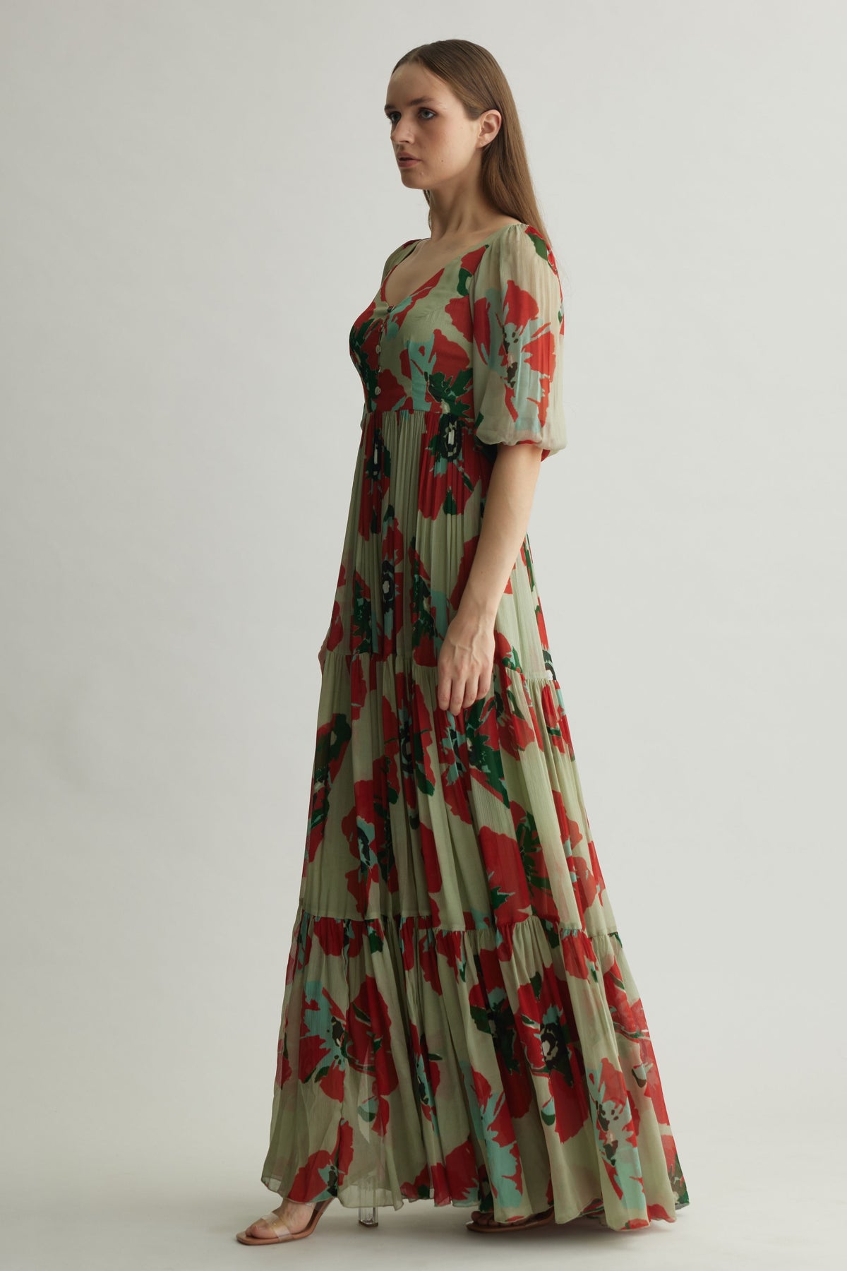 Green Floral Dress