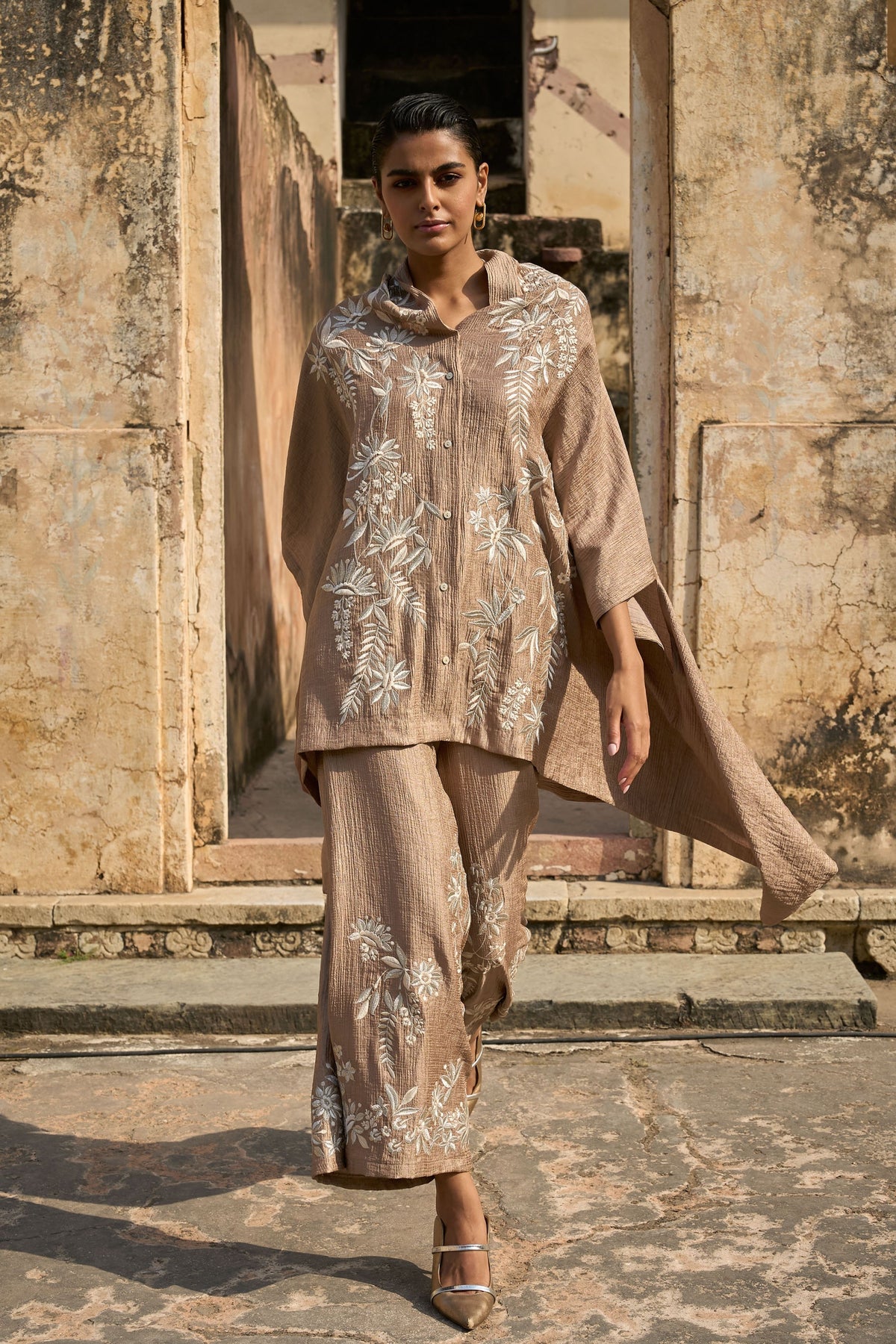 Antique Embroidered Tunic Set