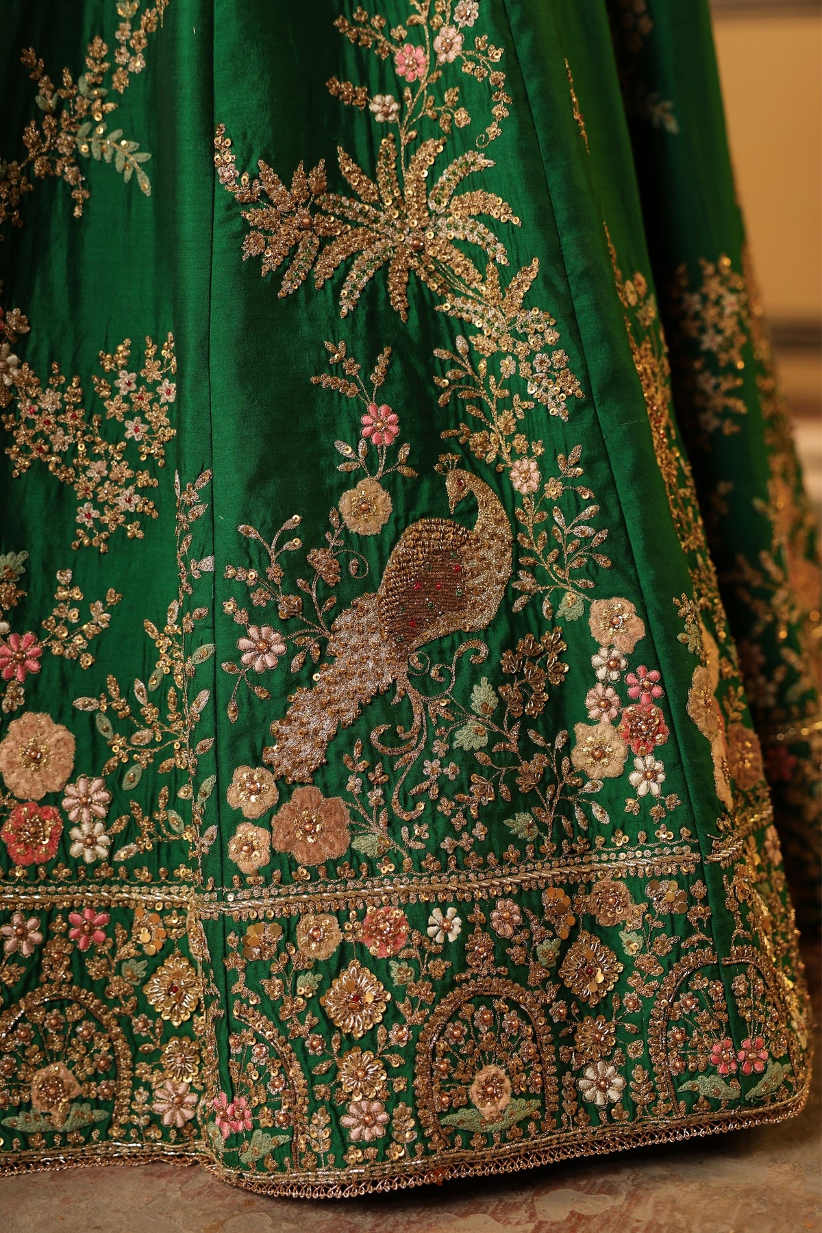 Ahista Green Mayur Lehenga Set