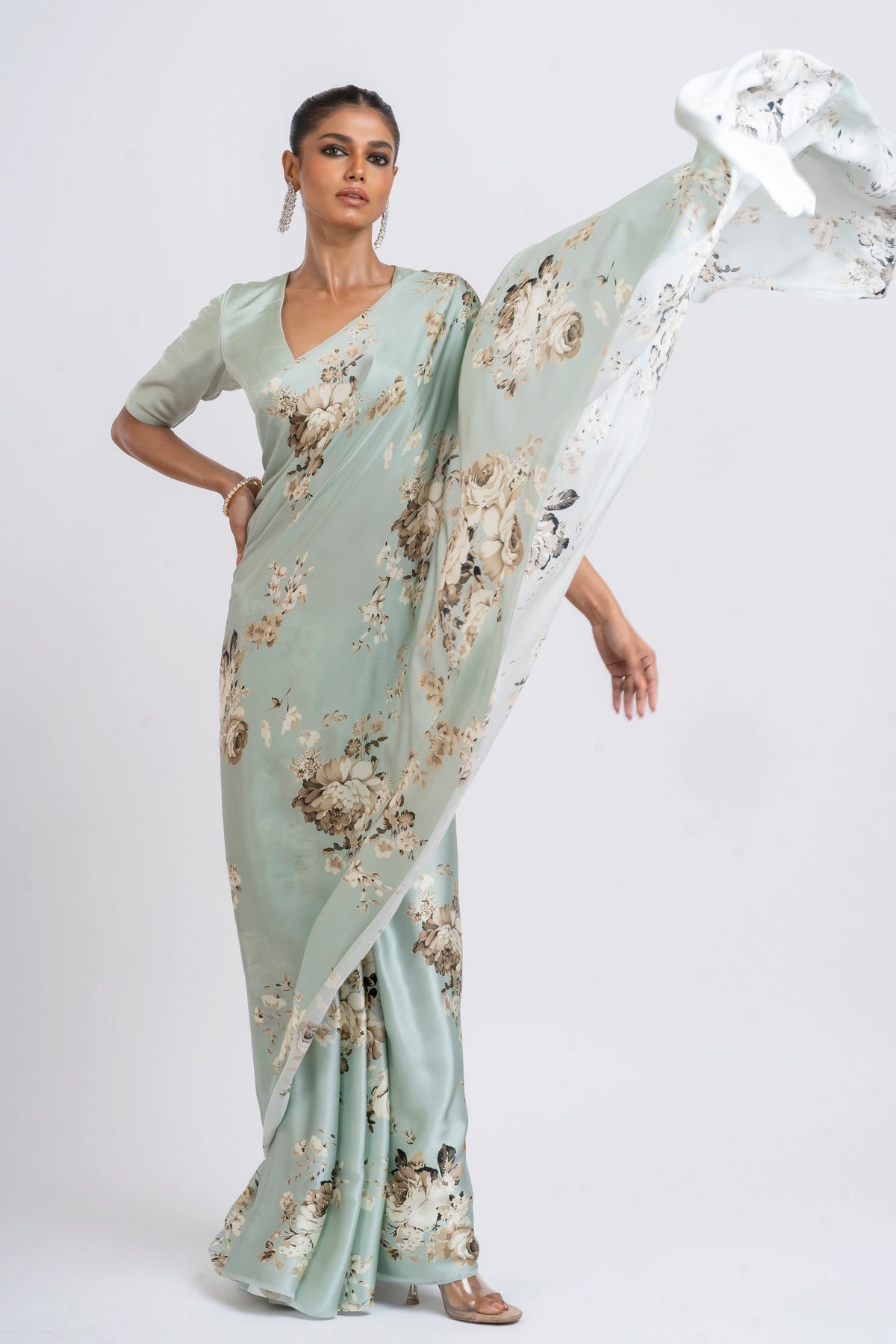 Tara Saree in Pearl Blue