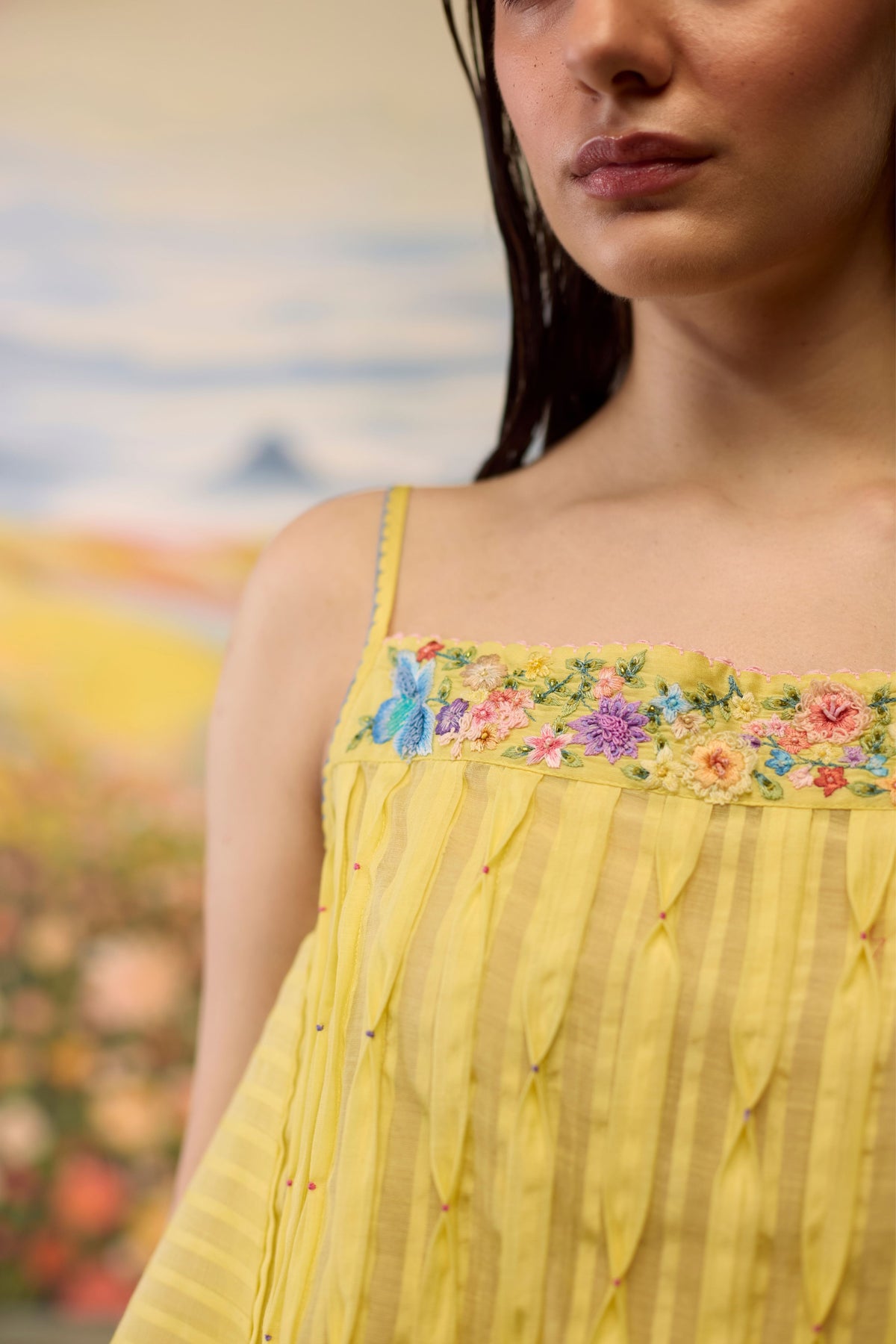 Sunray Smocked Top
