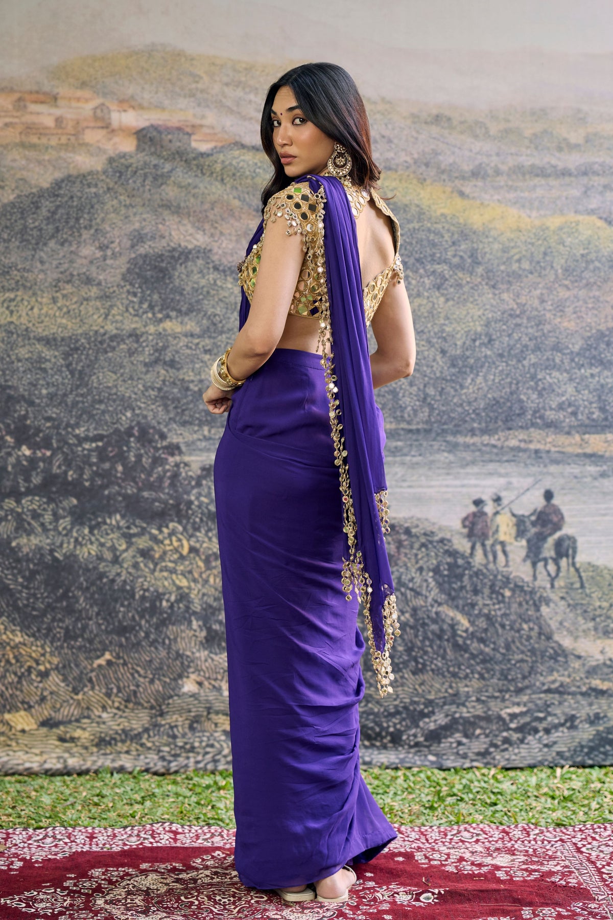 Ruhani Draped Saree Set