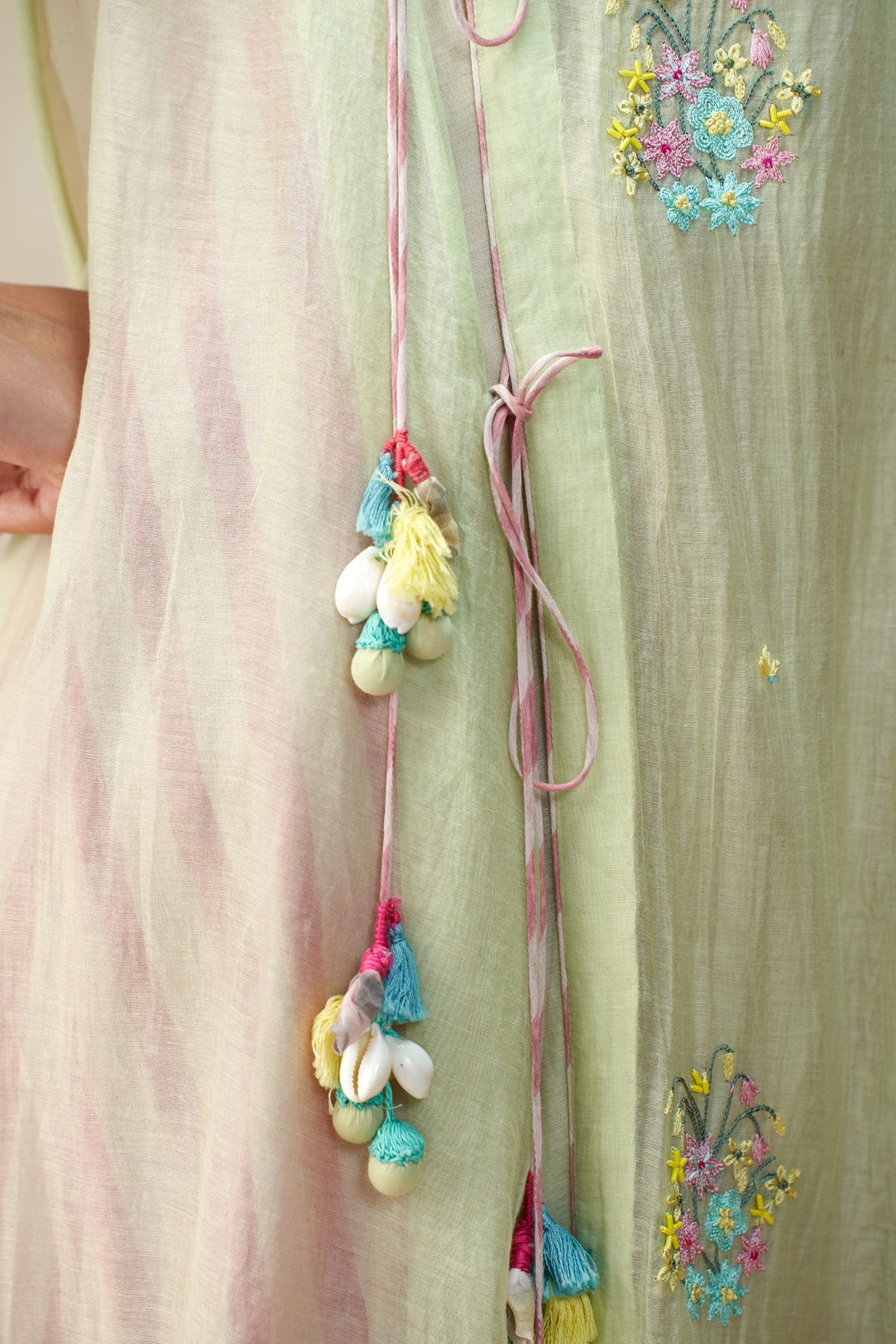 Amalie Sea Green Wrapover Dress