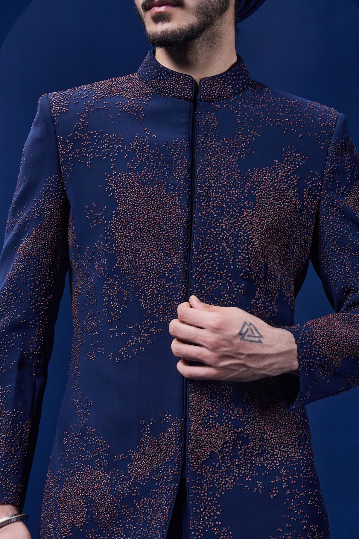 Navy Thread Grace Jacket Set