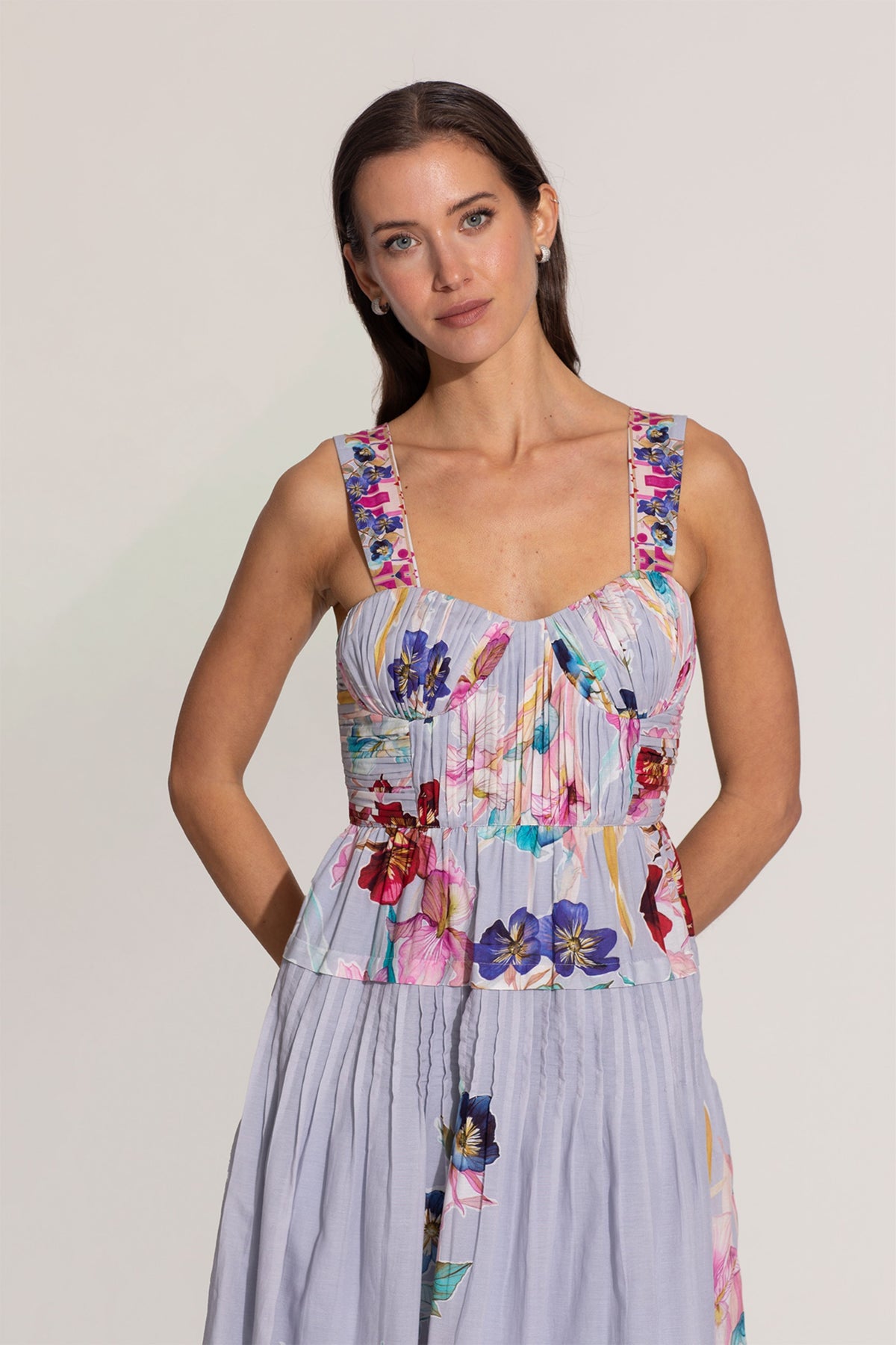 Anara Ruched Midi Dress