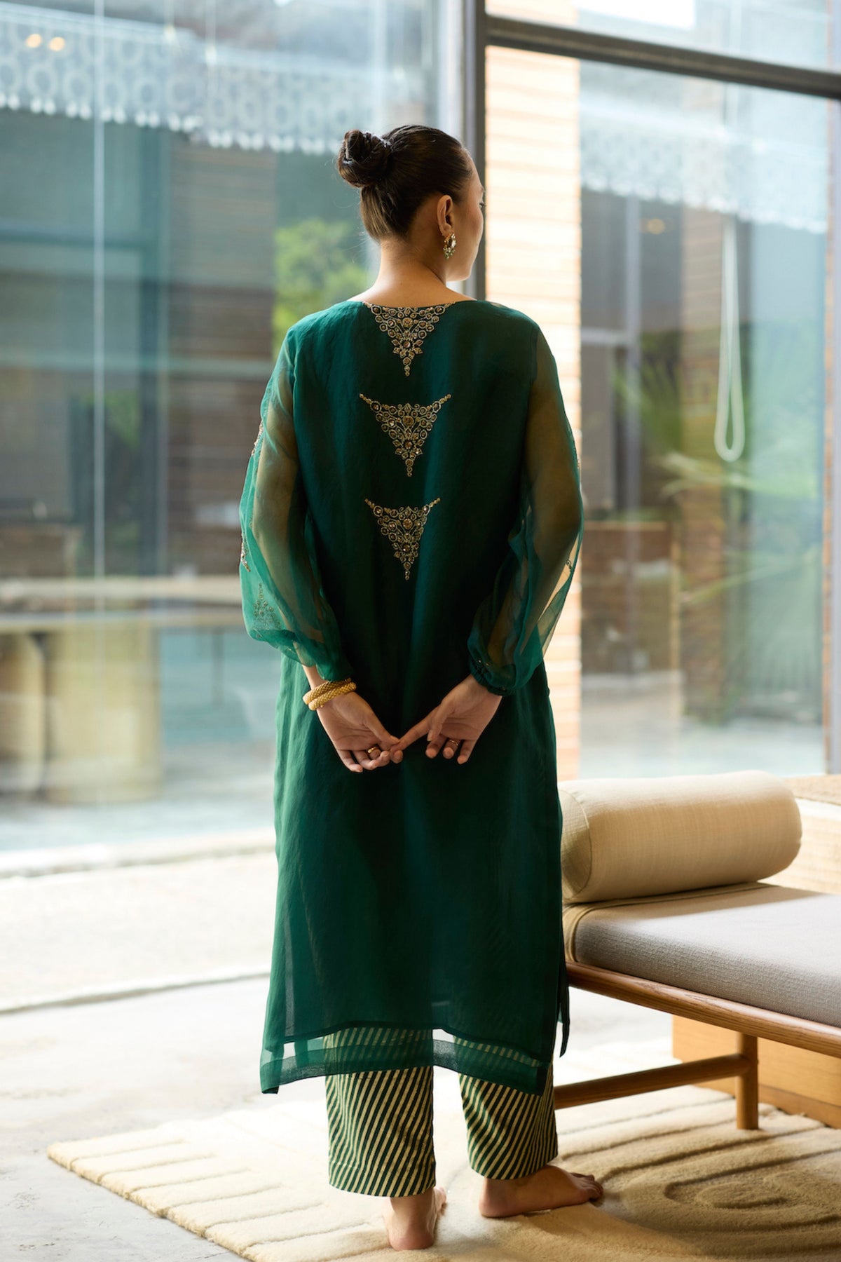 Green Sukhaali Kurta Set